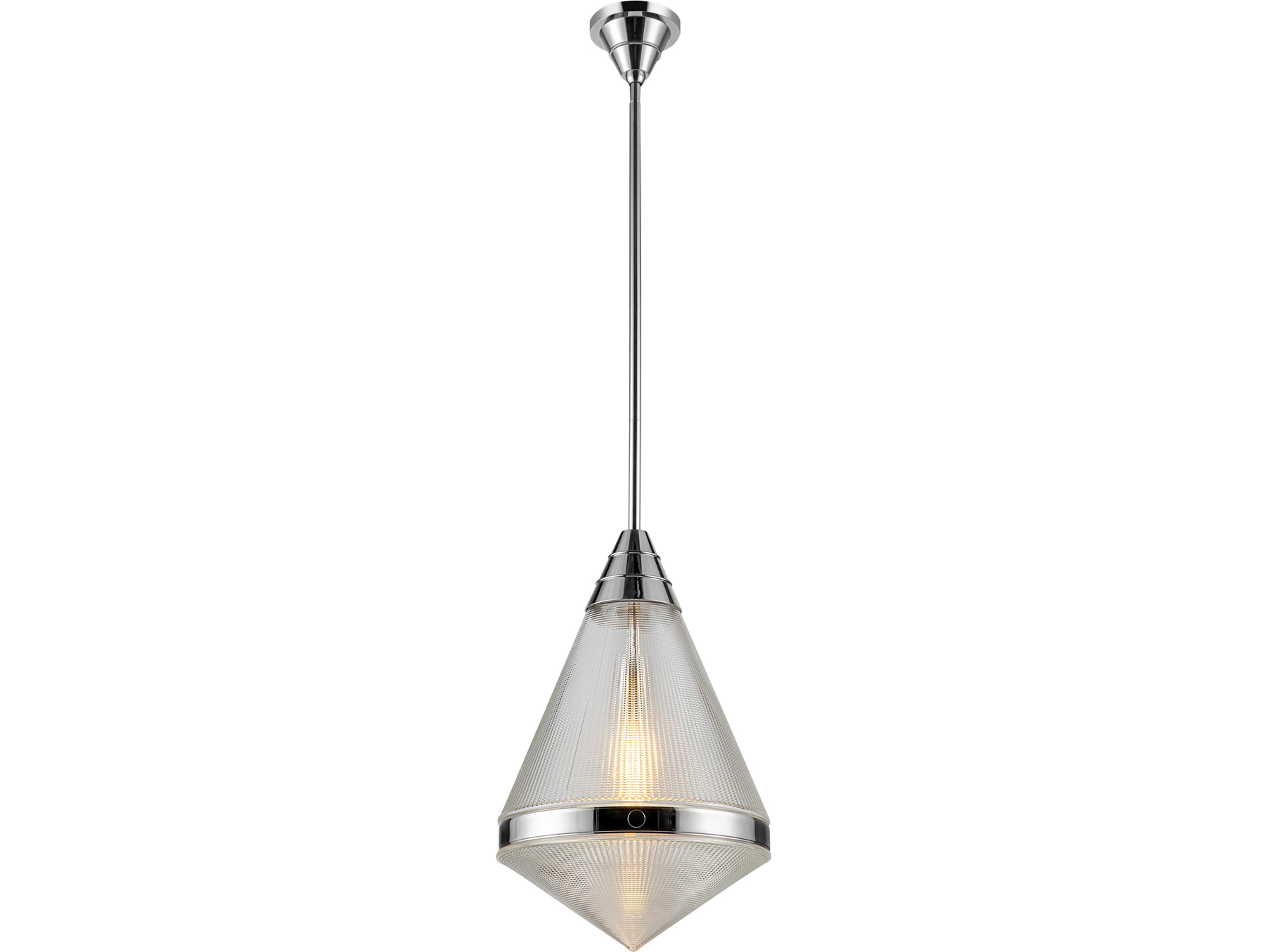 Alora Lighting Willard 1-Light Polished Nickel Geometric Pendant