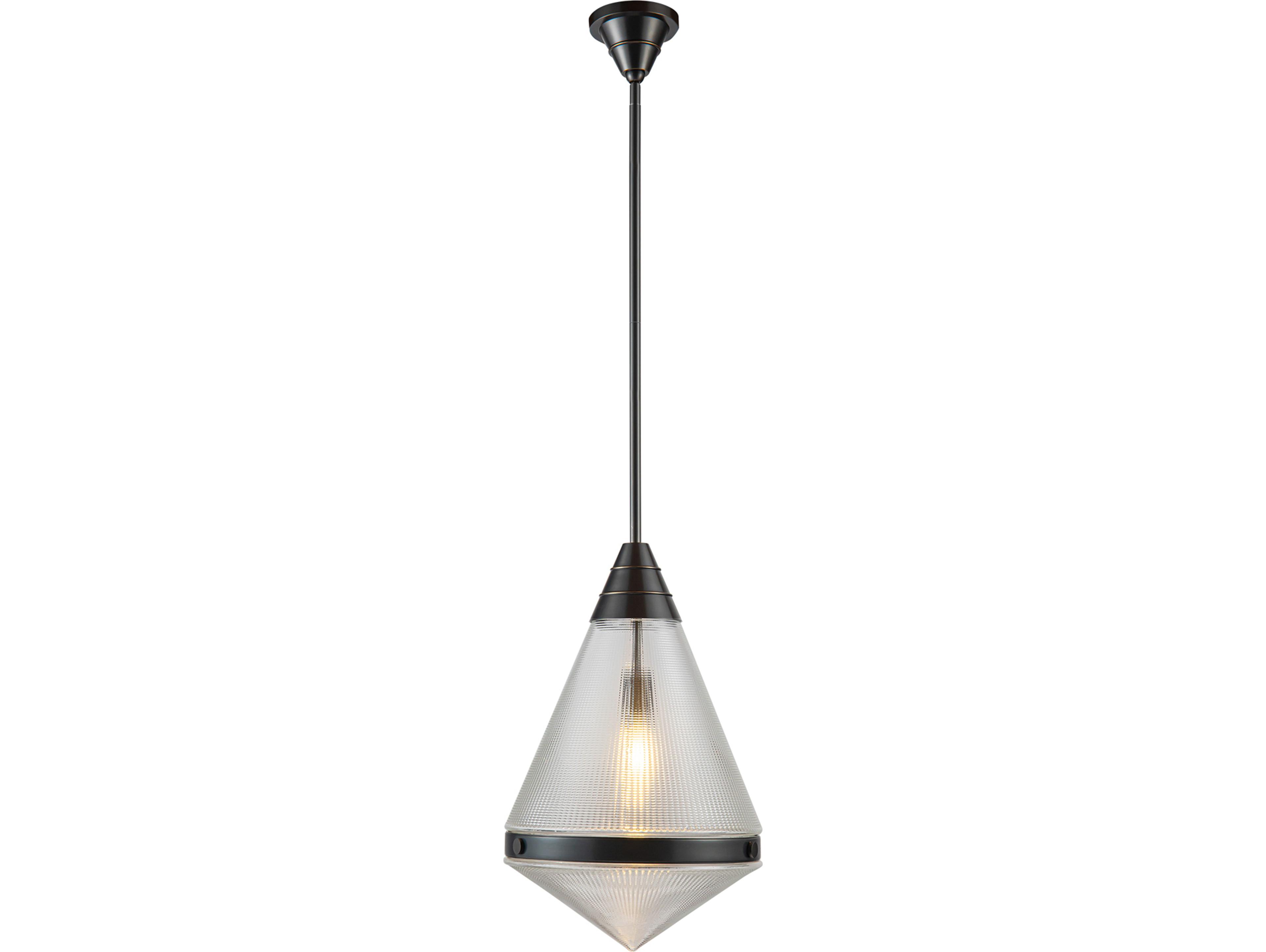Alora Lighting Willard 1-Light Urban Bronze Black Geometric Pendant