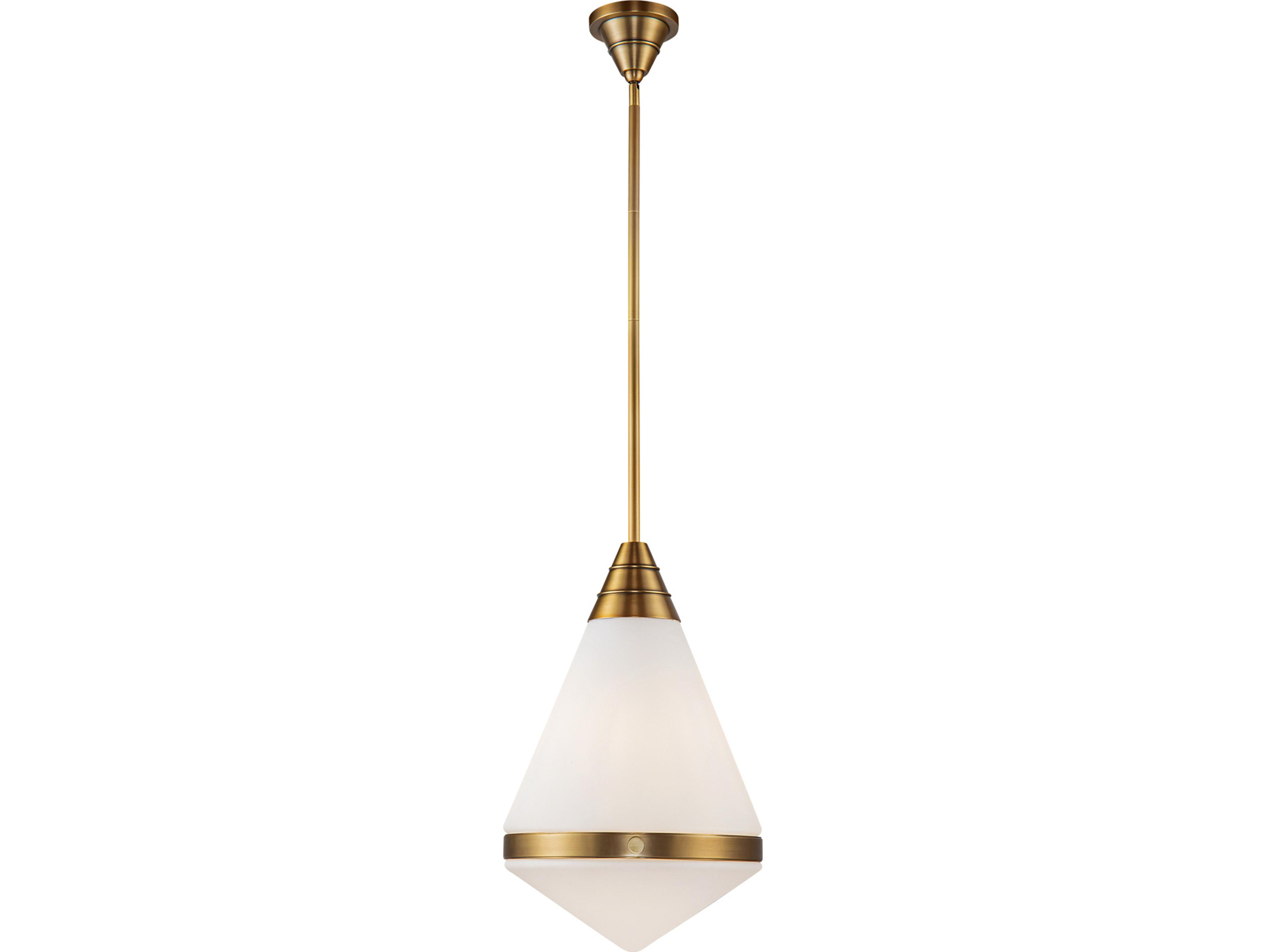 Alora Lighting Willard 1-Light Vintage Brass Geometric Pendant