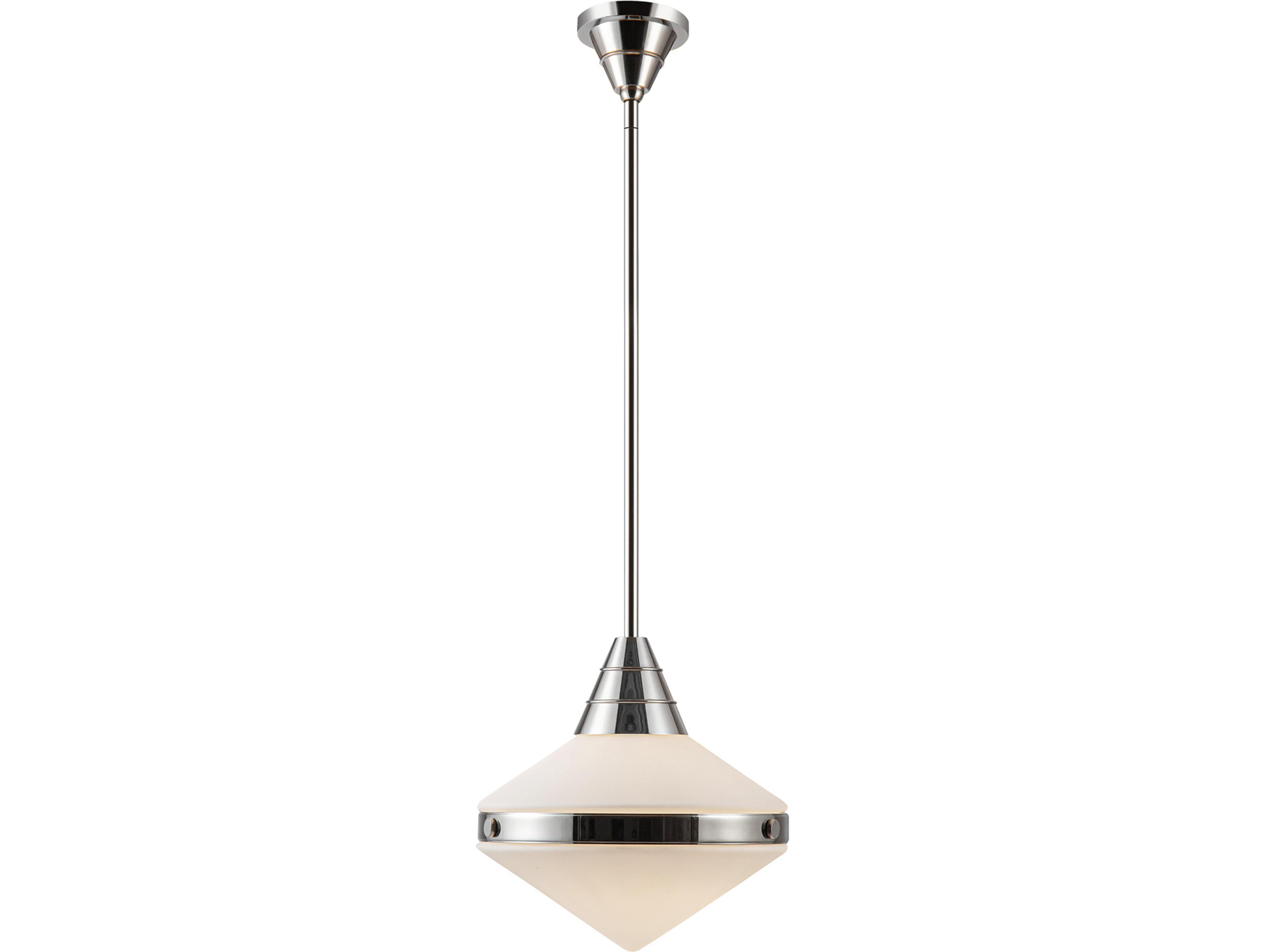 Alora Lighting Willard 1-Light Polished Nickel Geometric Pendant