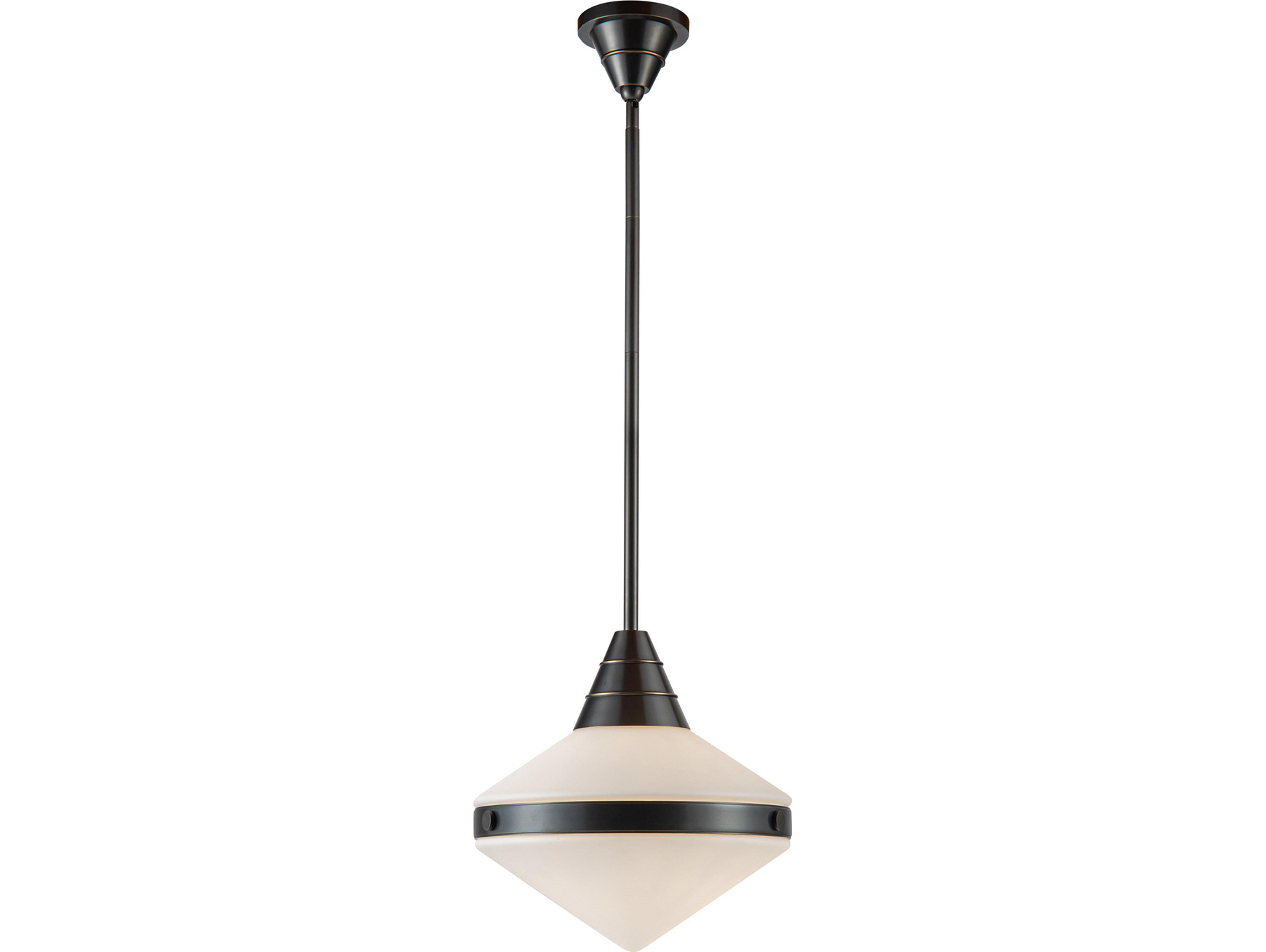 Alora Lighting Willard 1-Light Urban Bronze Black Geometric Pendant