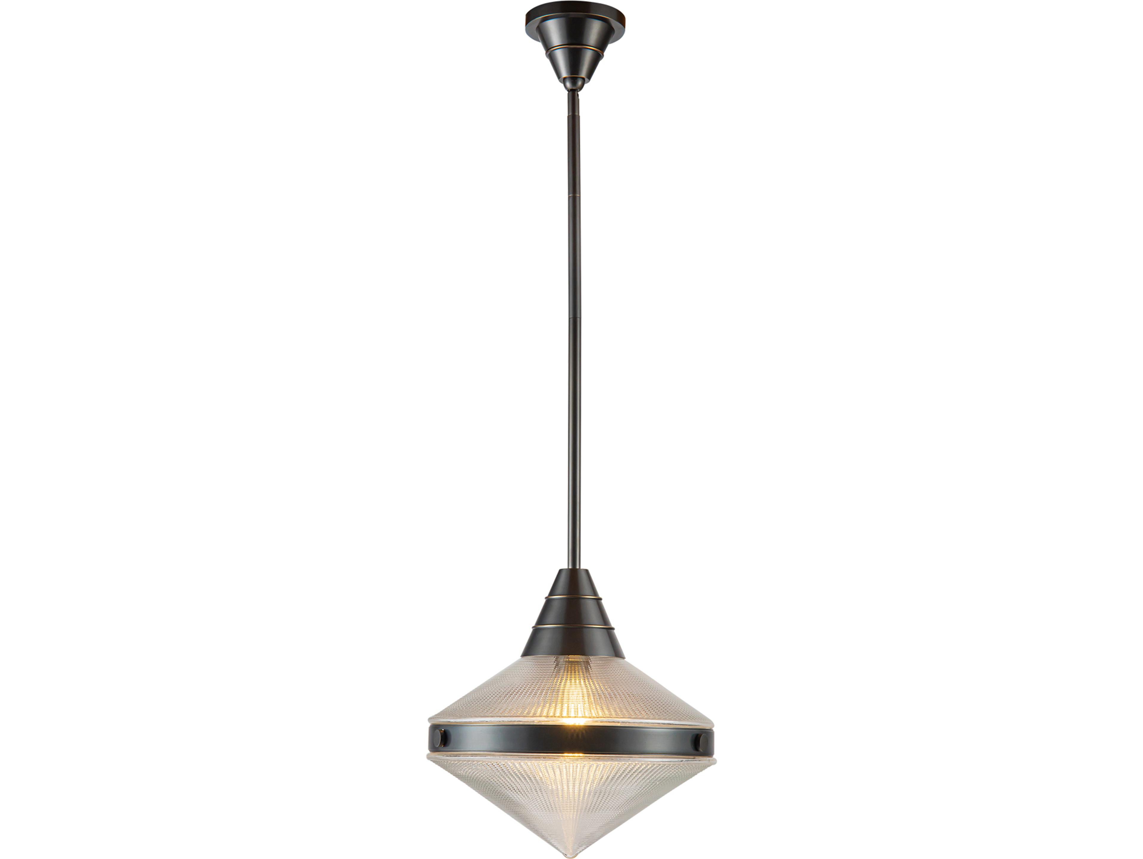 Alora Lighting Willard 1-Light Urban Bronze Black Geometric Pendant