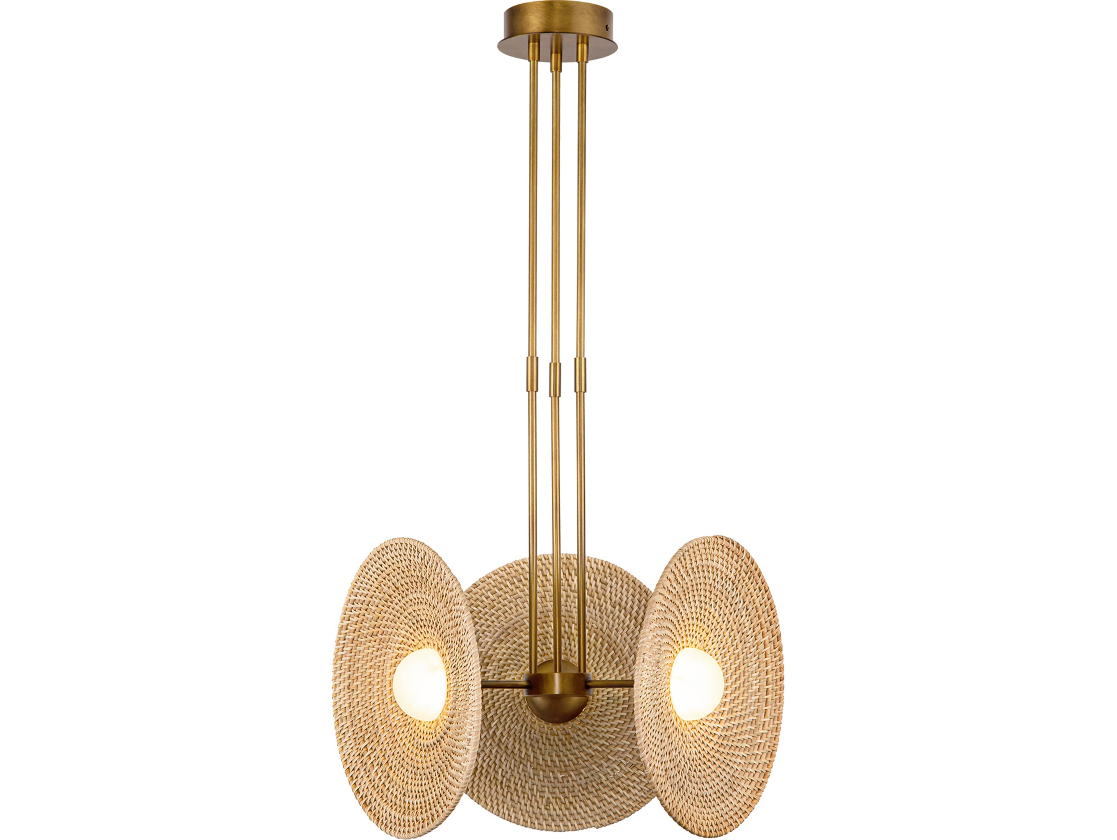 Alora Lighting Harbour Vintage Brass Round Pendant
