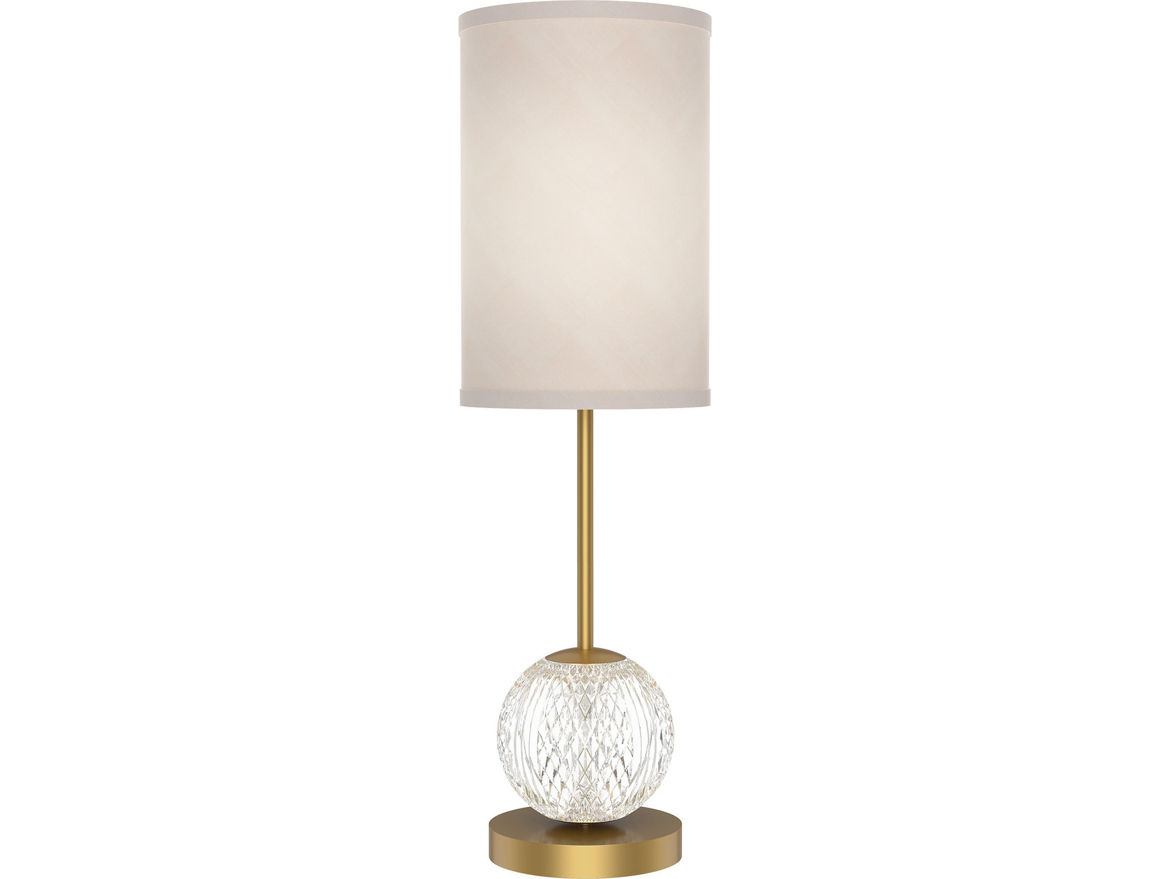 Alora Lighting Marni Natural Brass White Linen Table Lamp