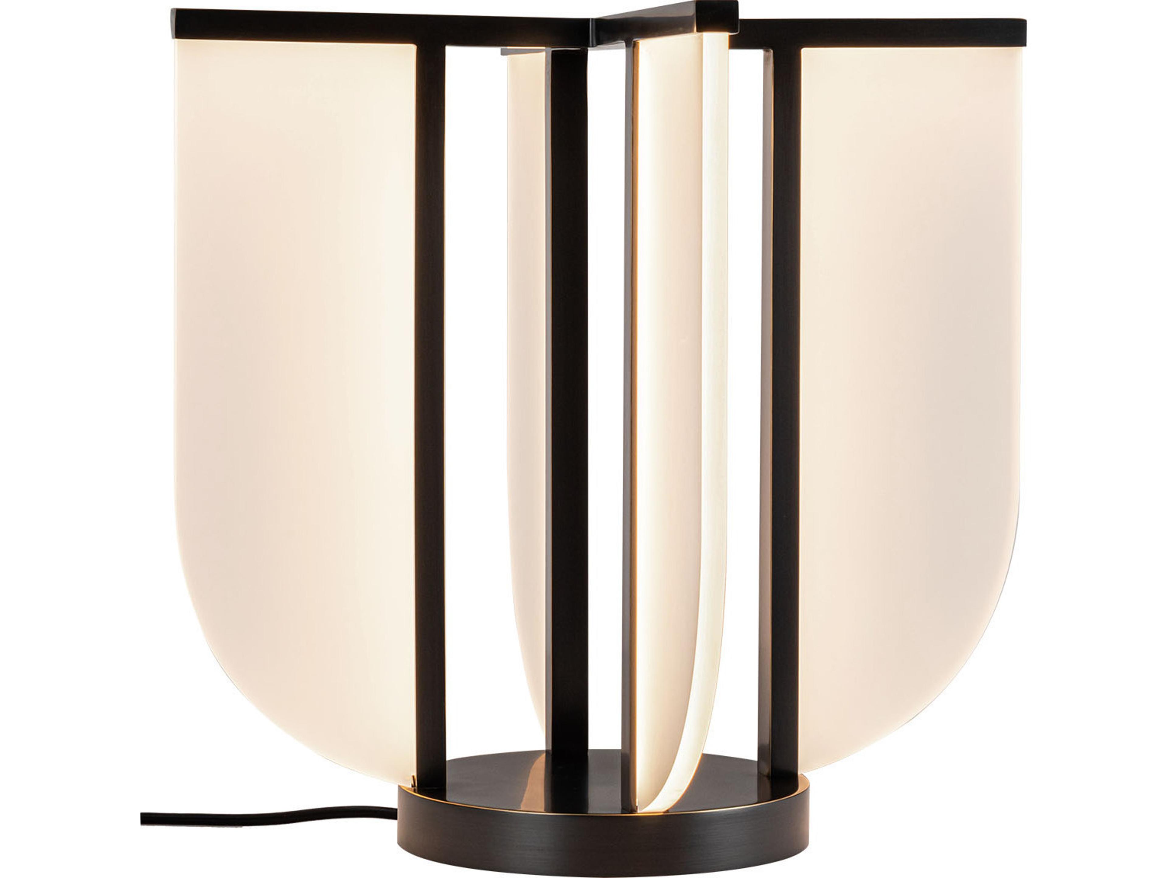 Alora Lighting Anders Urban Bronze Acrylic Light Guide Black Table Lamp