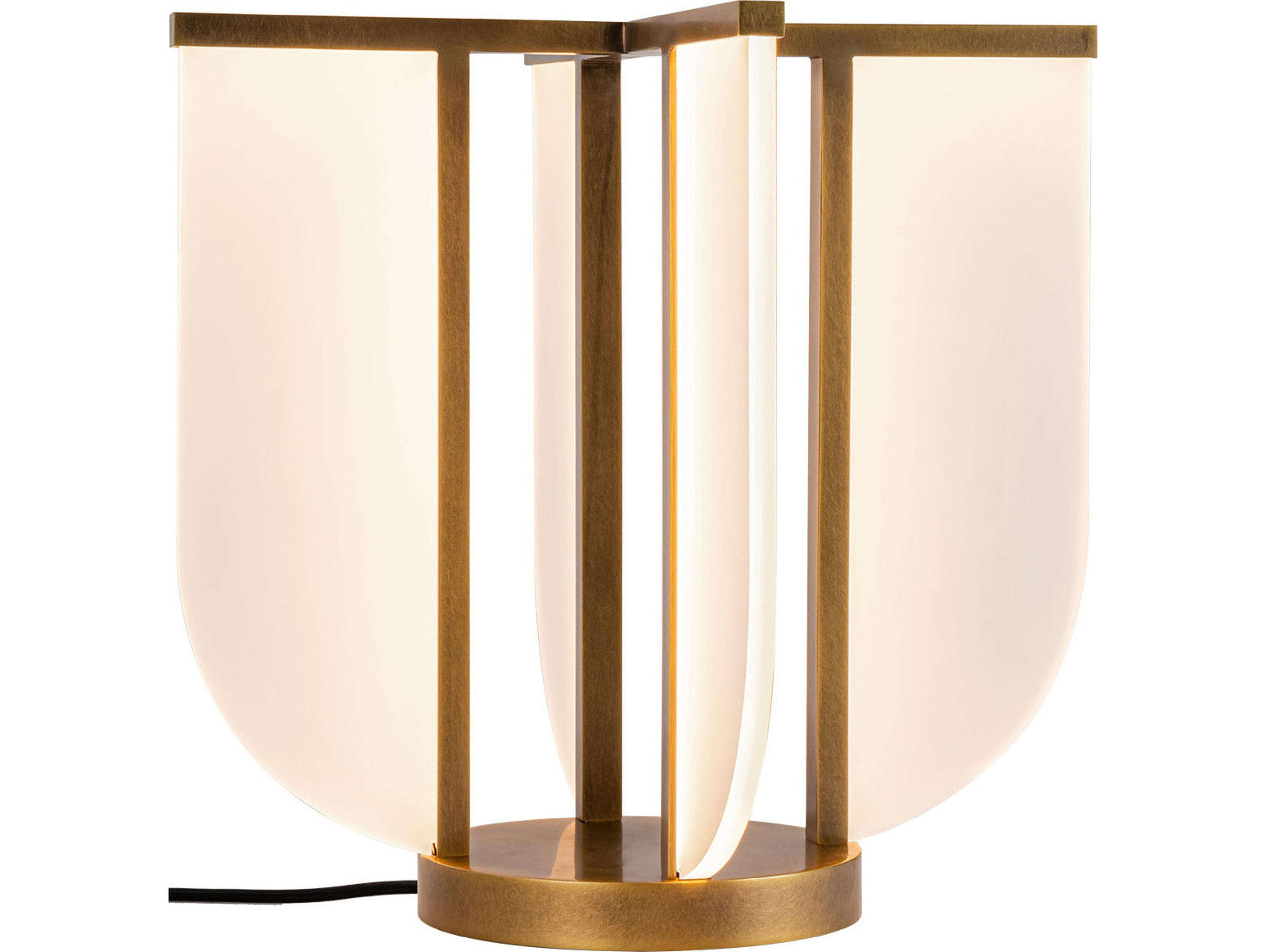 Alora Lighting Anders Vintage Brass Acrylic Light Guide Table Lamp