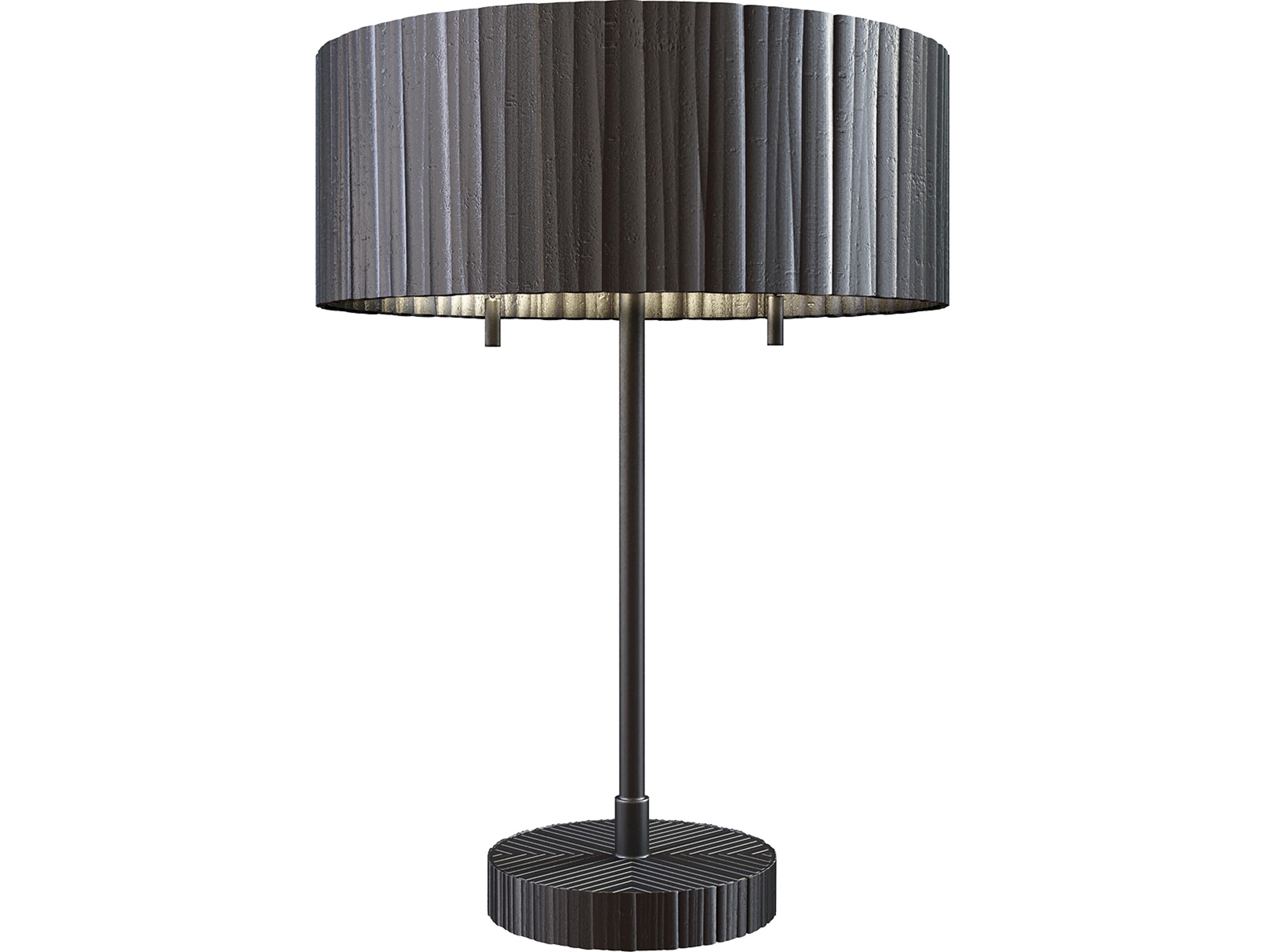 Alora Lighting Kensington Urban Bronze Clear Glass Black Table Lamp