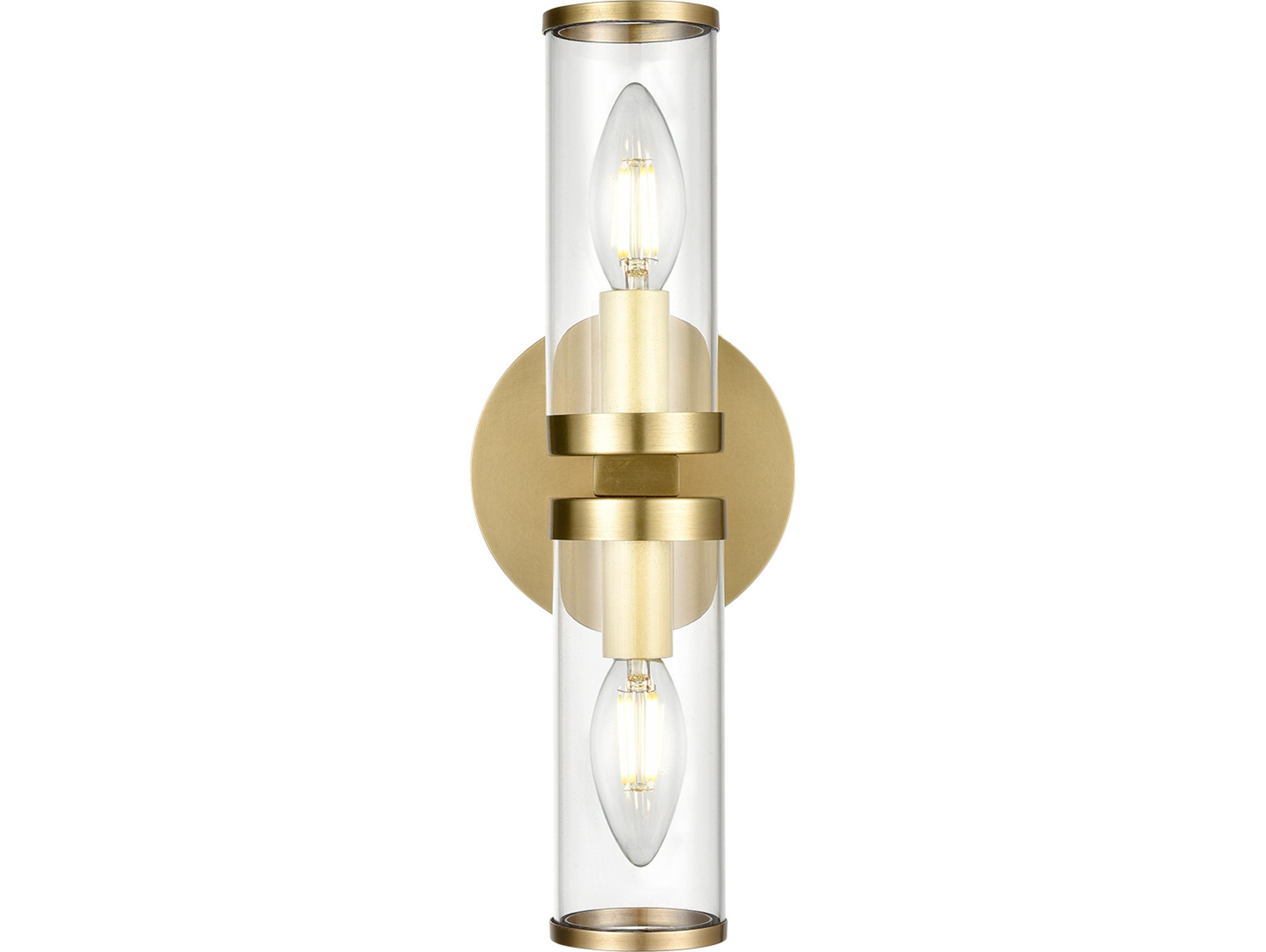Revolve 2-Light Natural Brass Wall Sconce