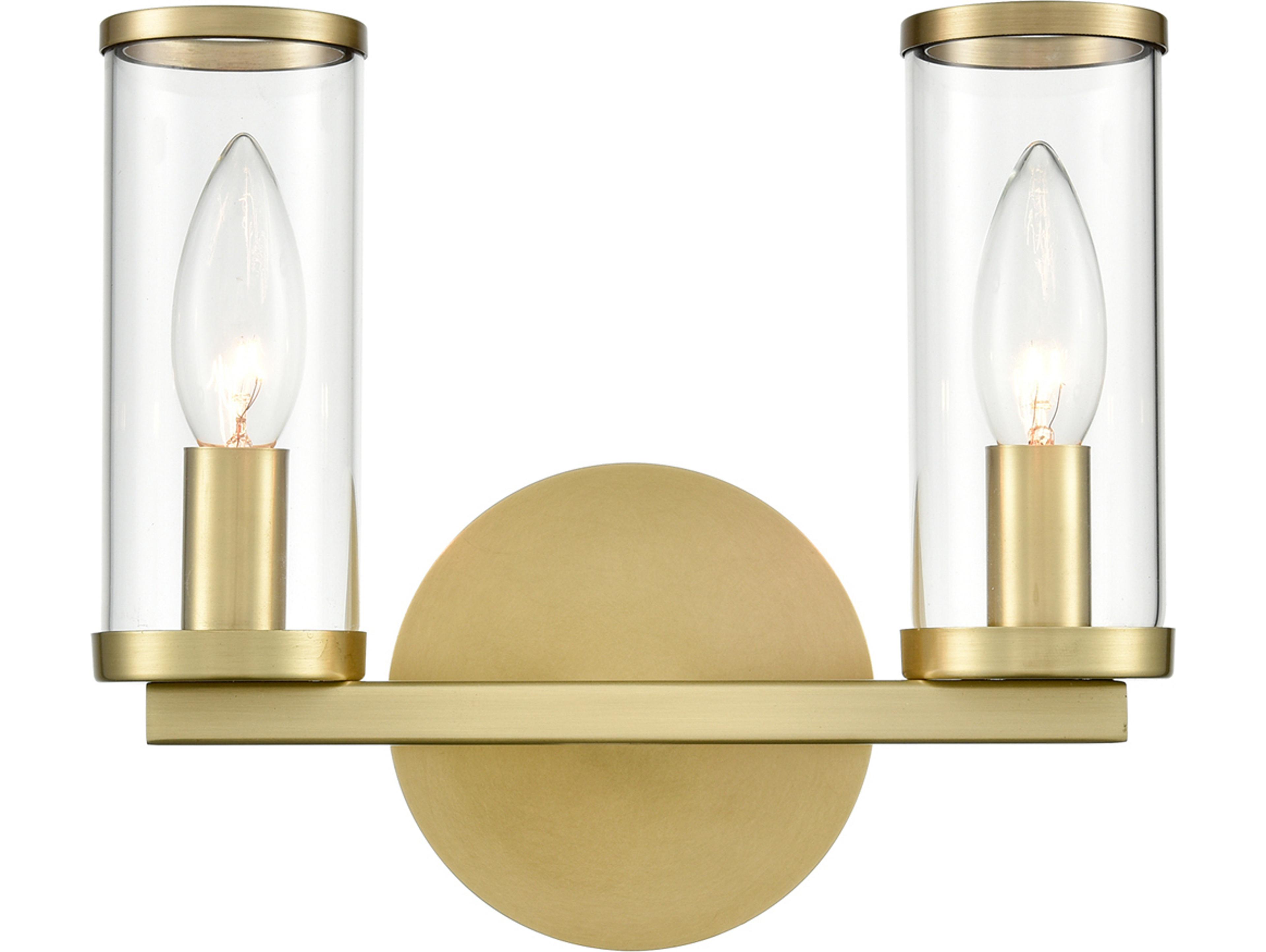 Revolve 2-Light Natural Brass Wall Sconce