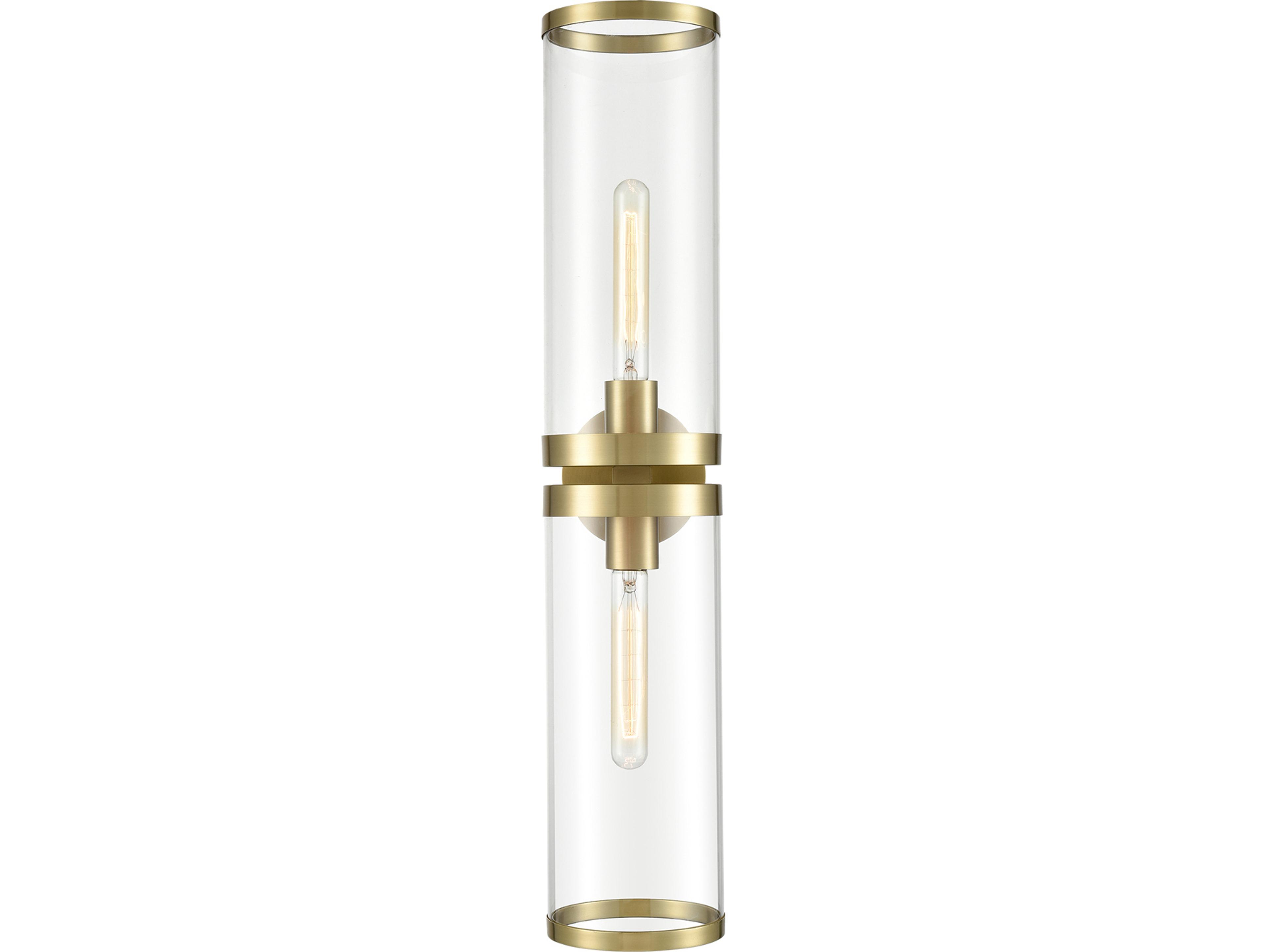 Revolve-II 2-Light Natural Brass Wall Sconce