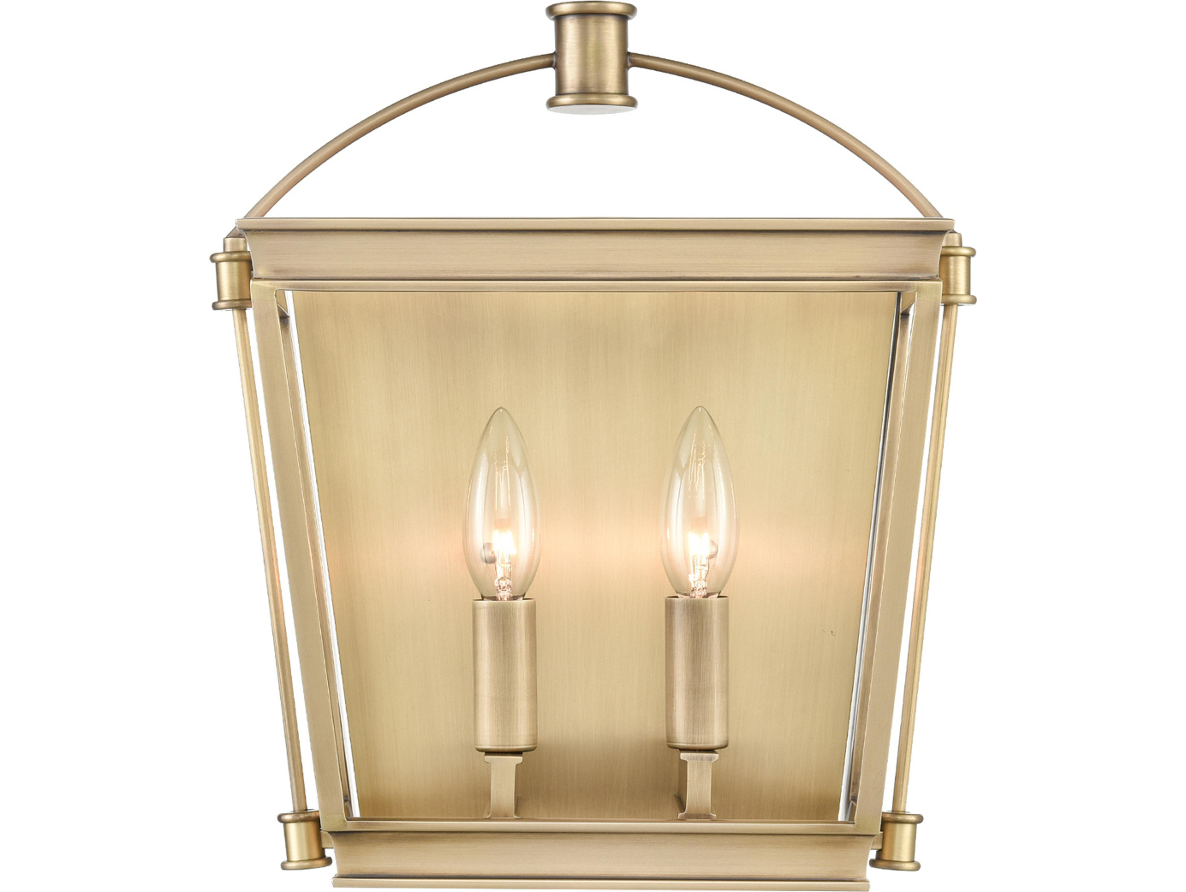 Alora Lighting Manor 2-Light Vintage Brass Wall Sconce