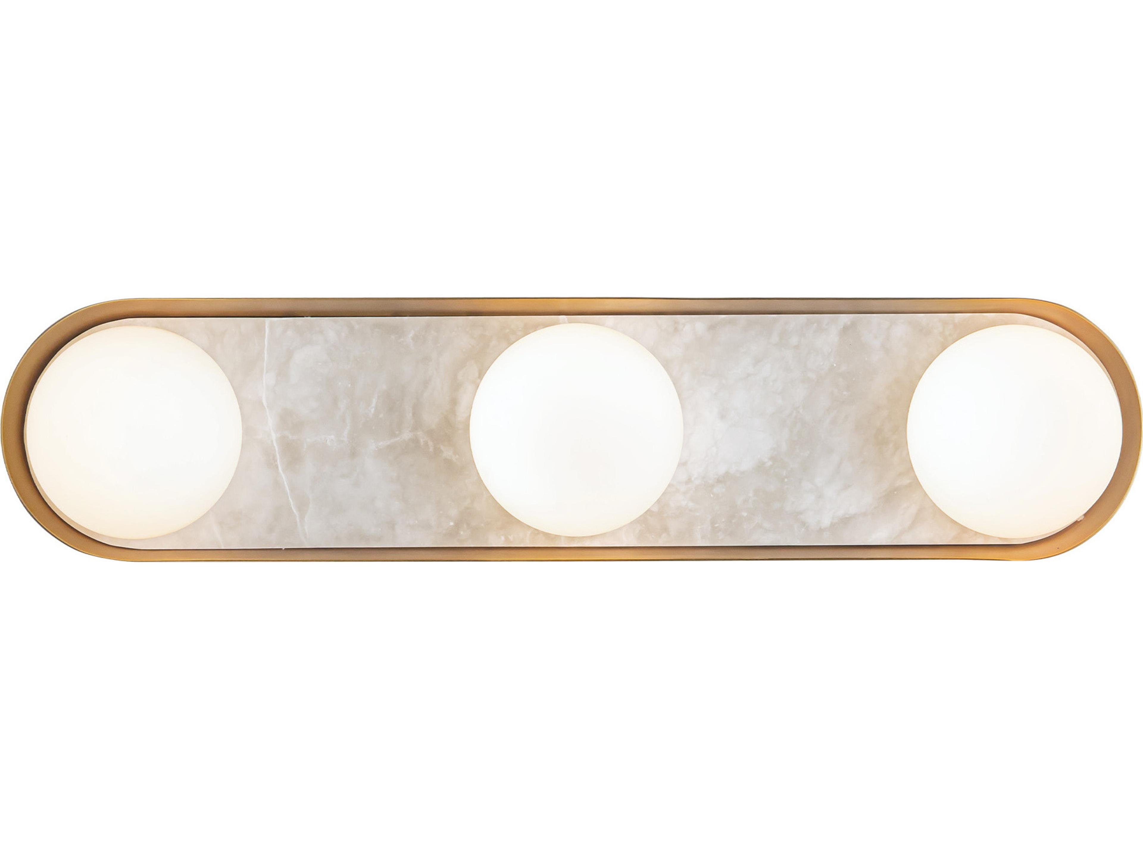 Alora Lighting Alonso Vintage Brass Vanity Light