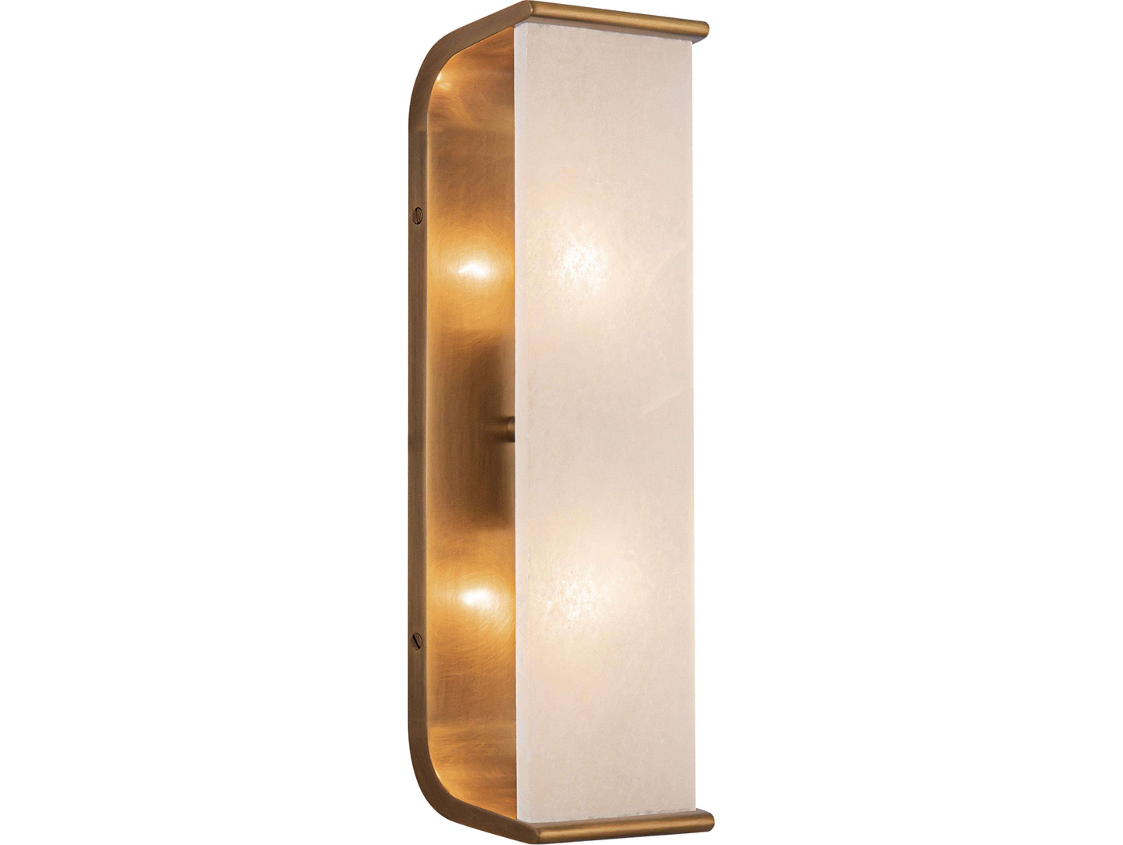 Abbott 2-Light Vintage Brass Wall Sconce