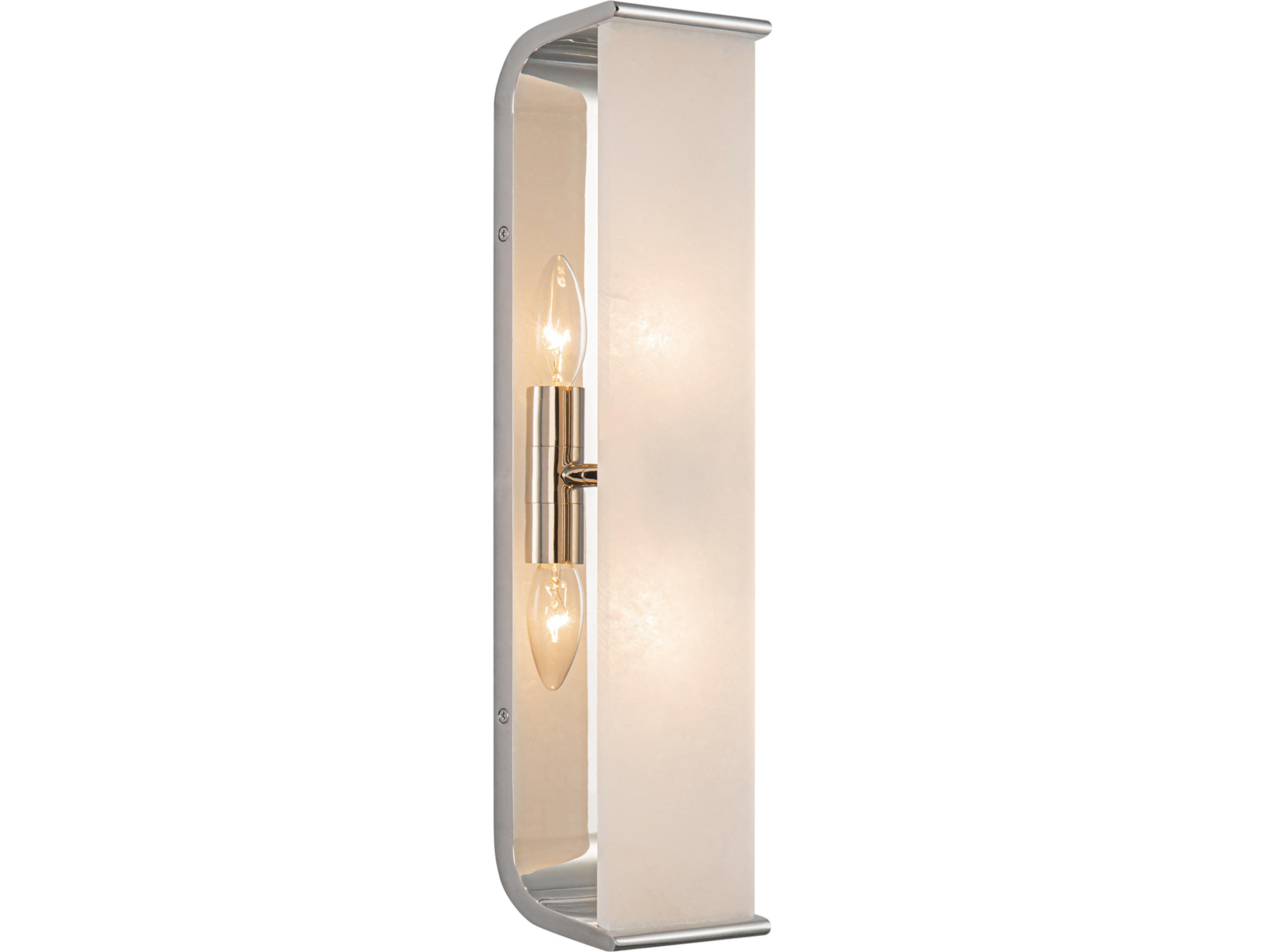 Abbott 2-Light Polished Nickel Wall Sconce