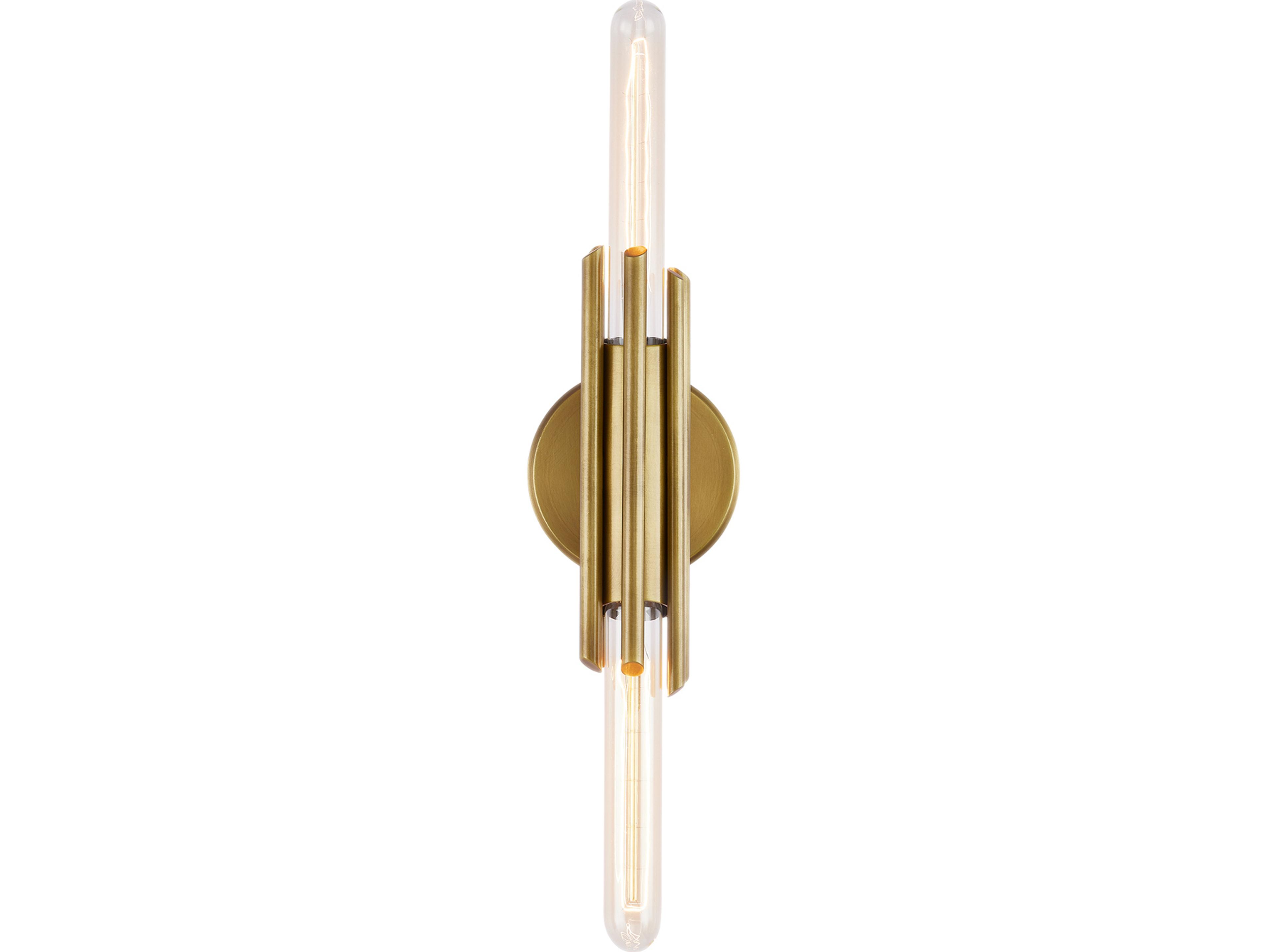 Alora Lighting Torres 2-Light Vintage Brass Wall Sconce