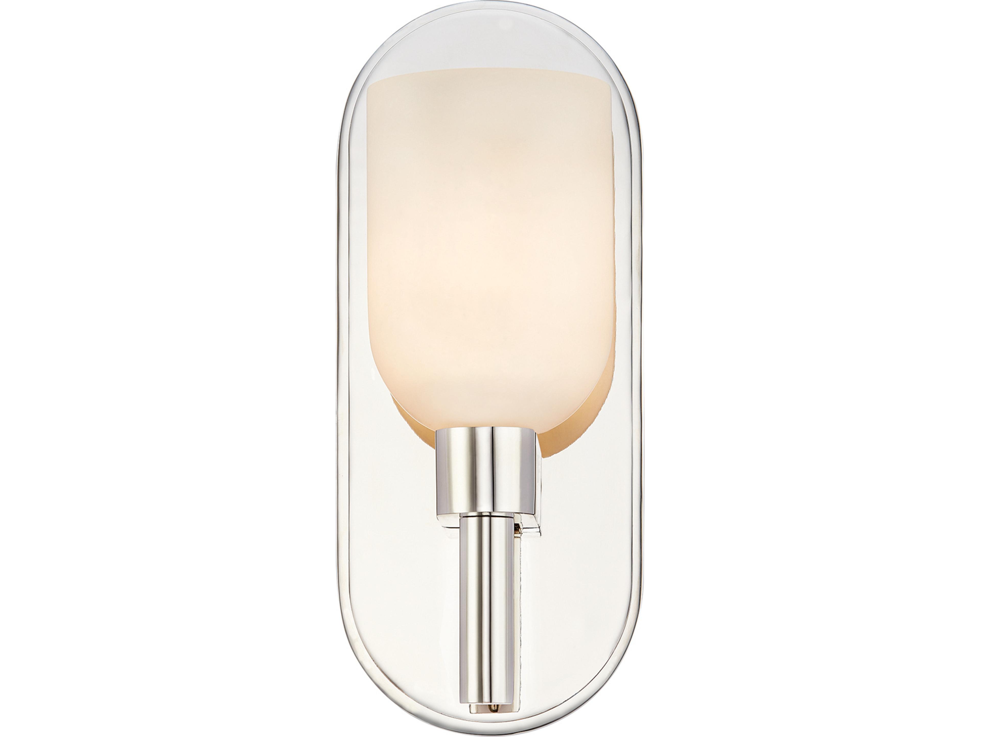 Alora Lighting Lucian 1-Light Polished Nickel Silver Wall Sconce