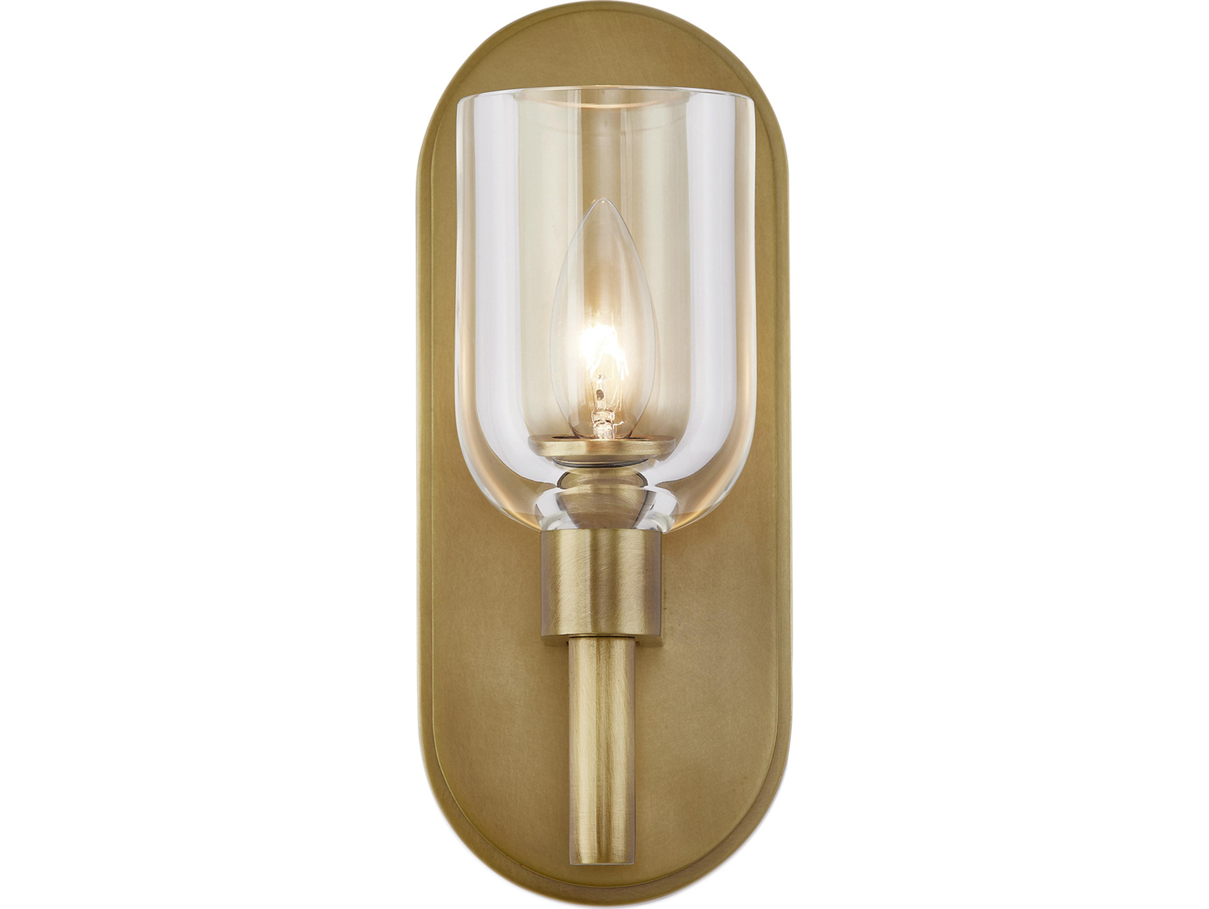 Alora Lighting Lucian 1-Light Vintage Brass Wall Sconce