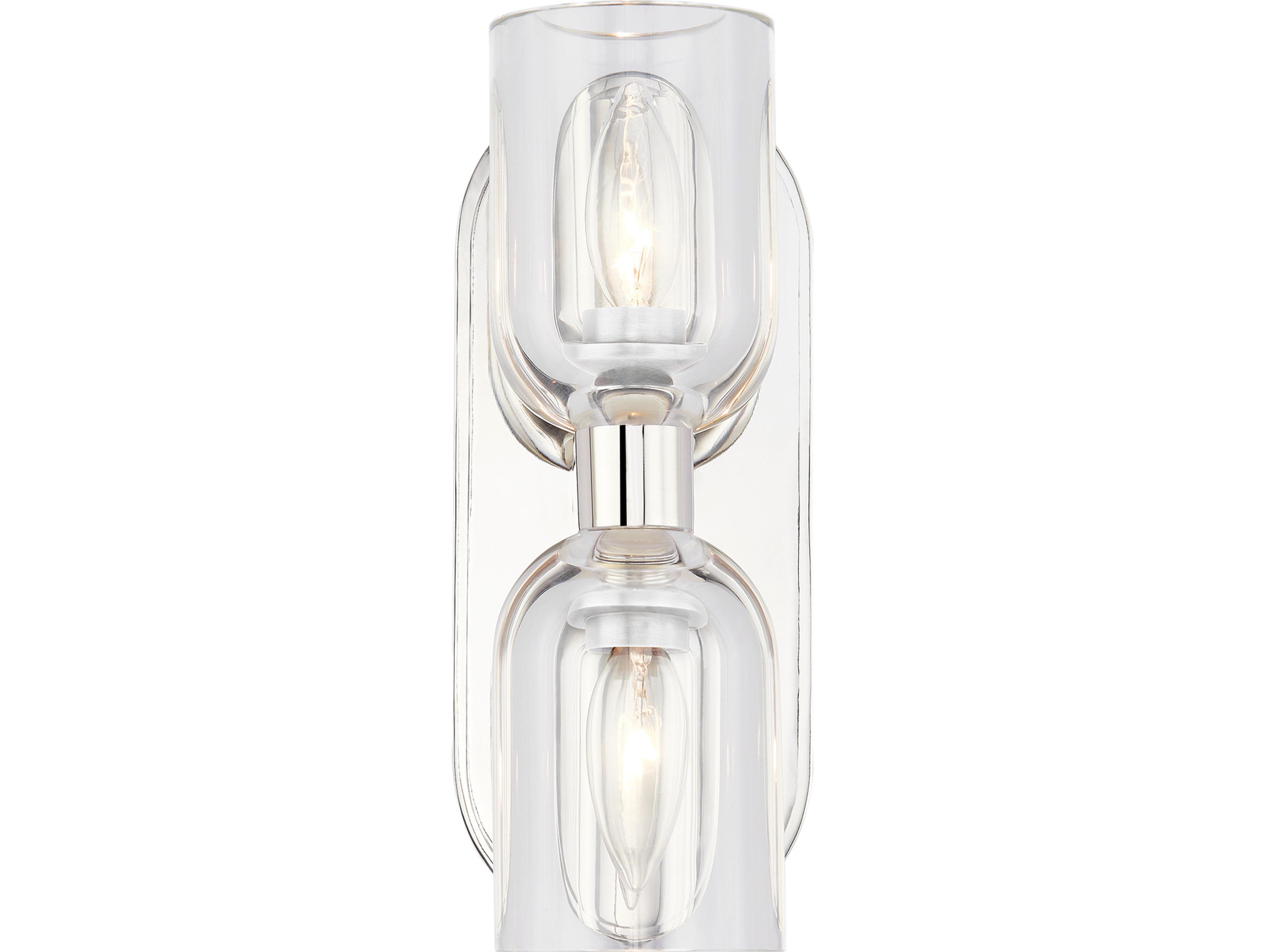 Alora Lighting Lucian 2-Light Polished Nickel Wall Sconce