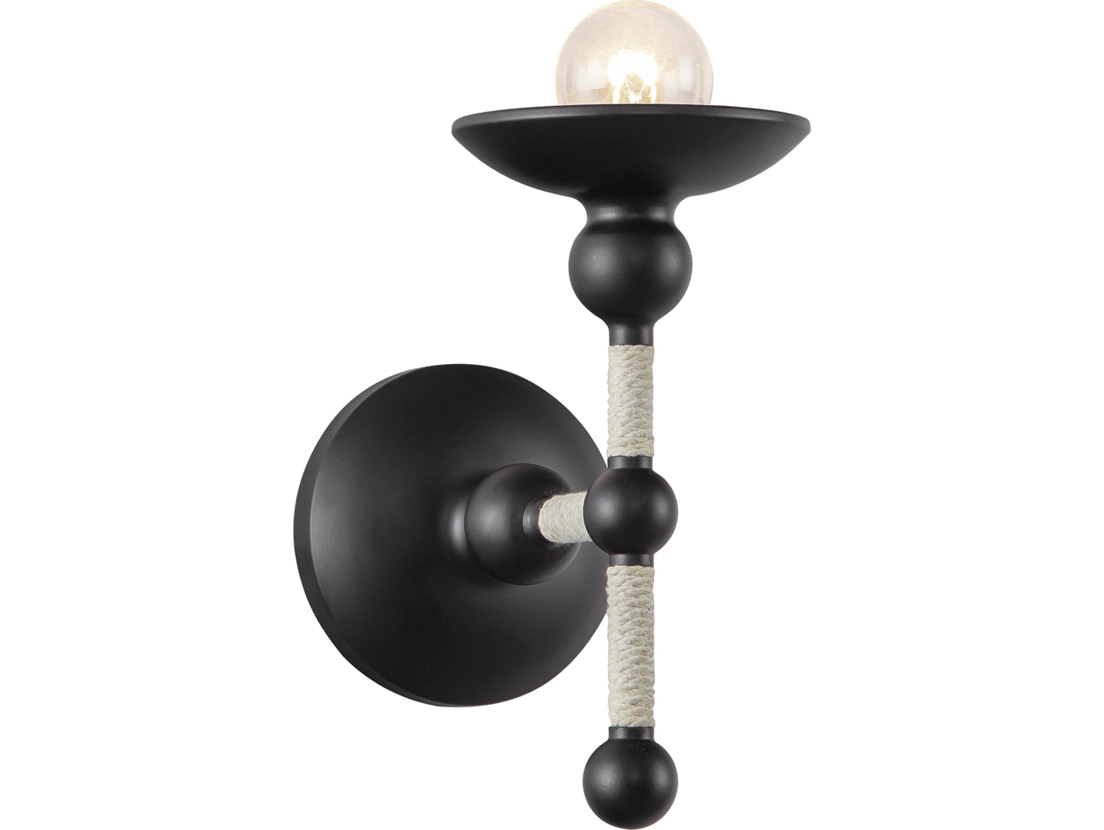 Alora Lighting Nadine 1-Light Matte Black Wall Sconce