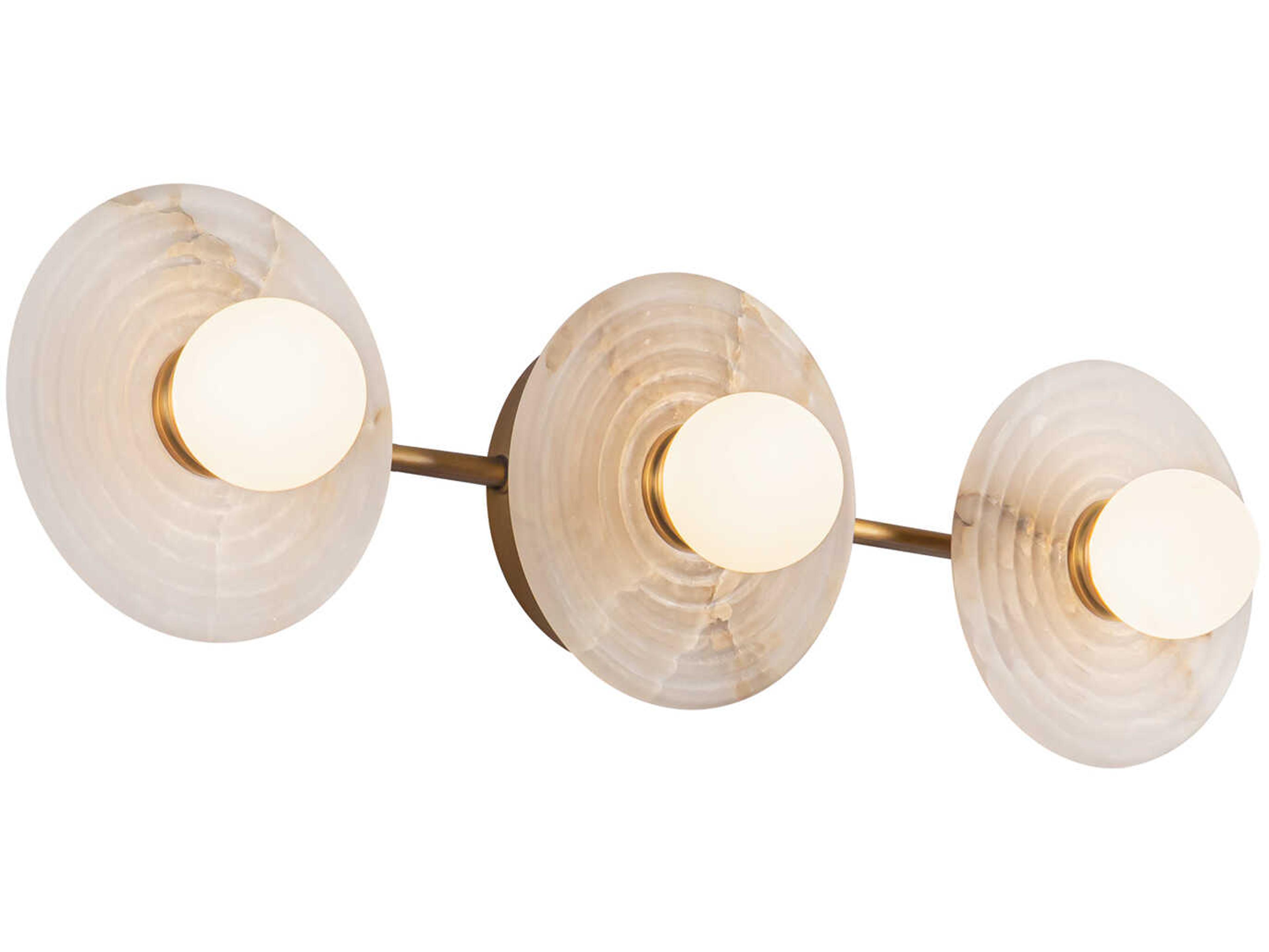 Alora Lighting Dahlia Vintage Brass Vanity Light