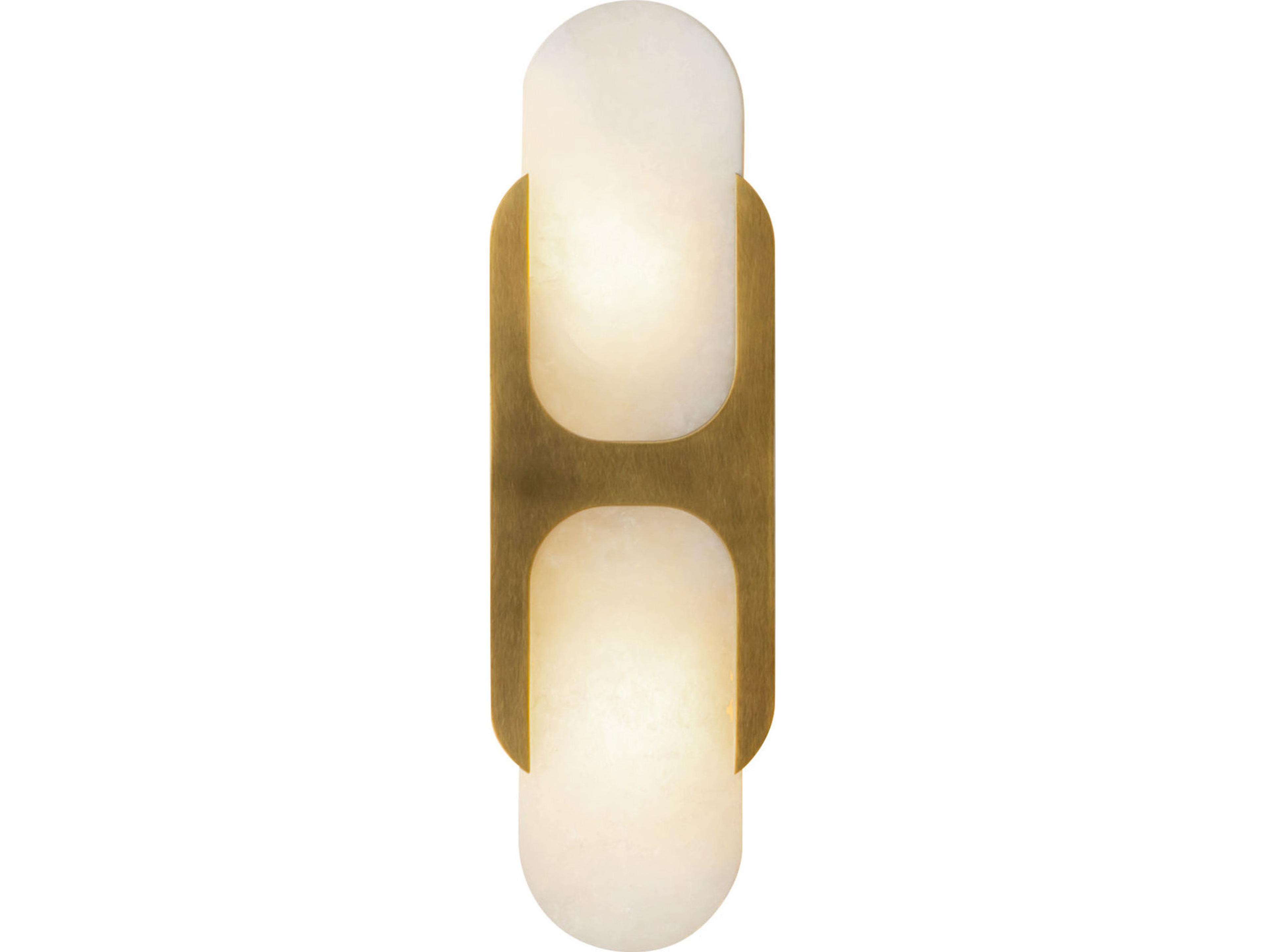 Odin 2-Light Vintage Brass Wall Sconce