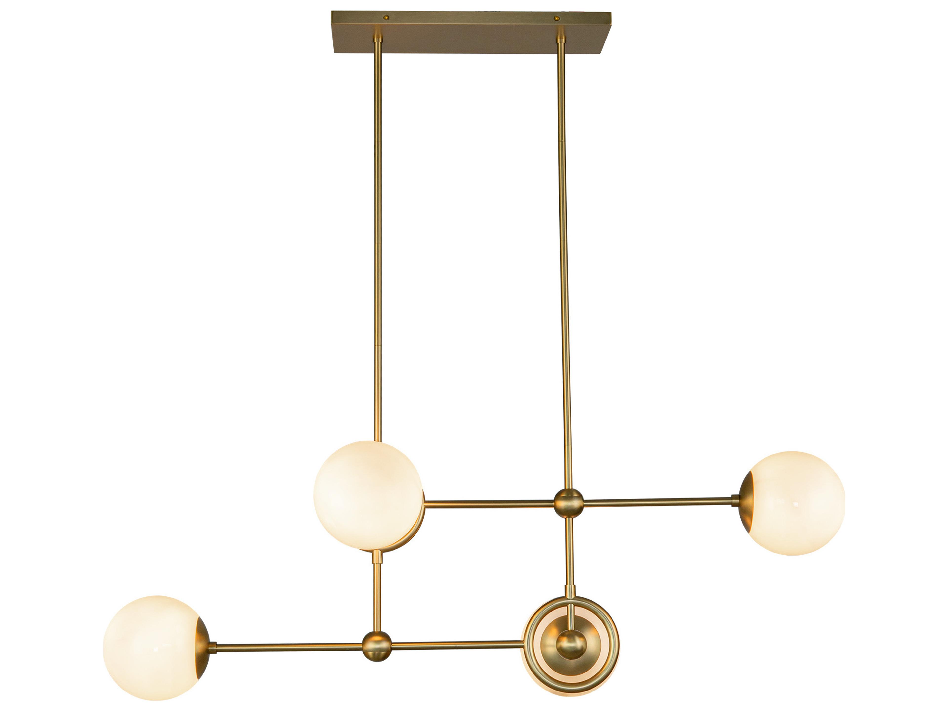 Alora Mood Fiore 4-Light Brushed Gold Globe Island Pendant