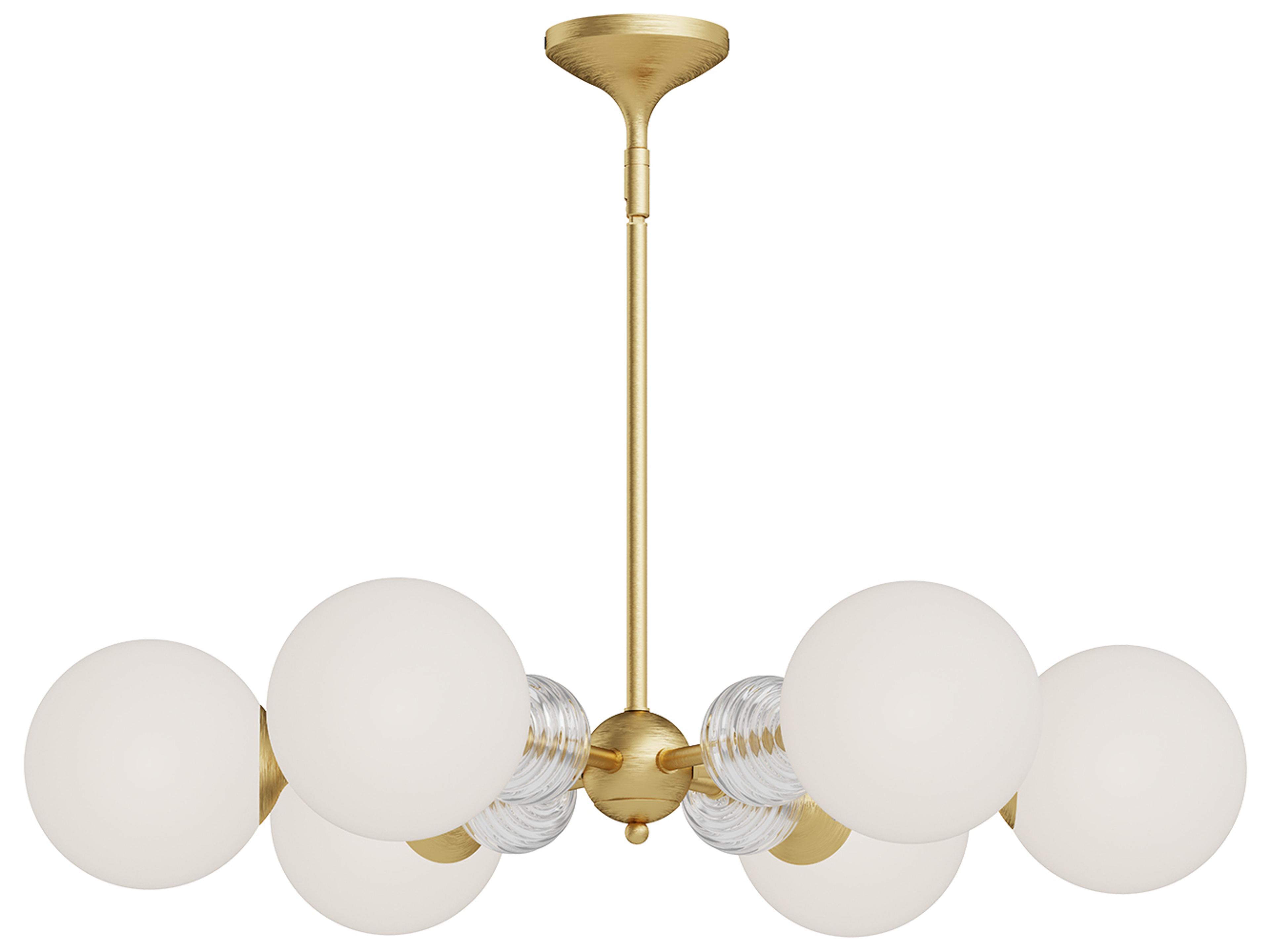 Alora Mood Celia 6-Light Brushed Gold Globe Chandelier