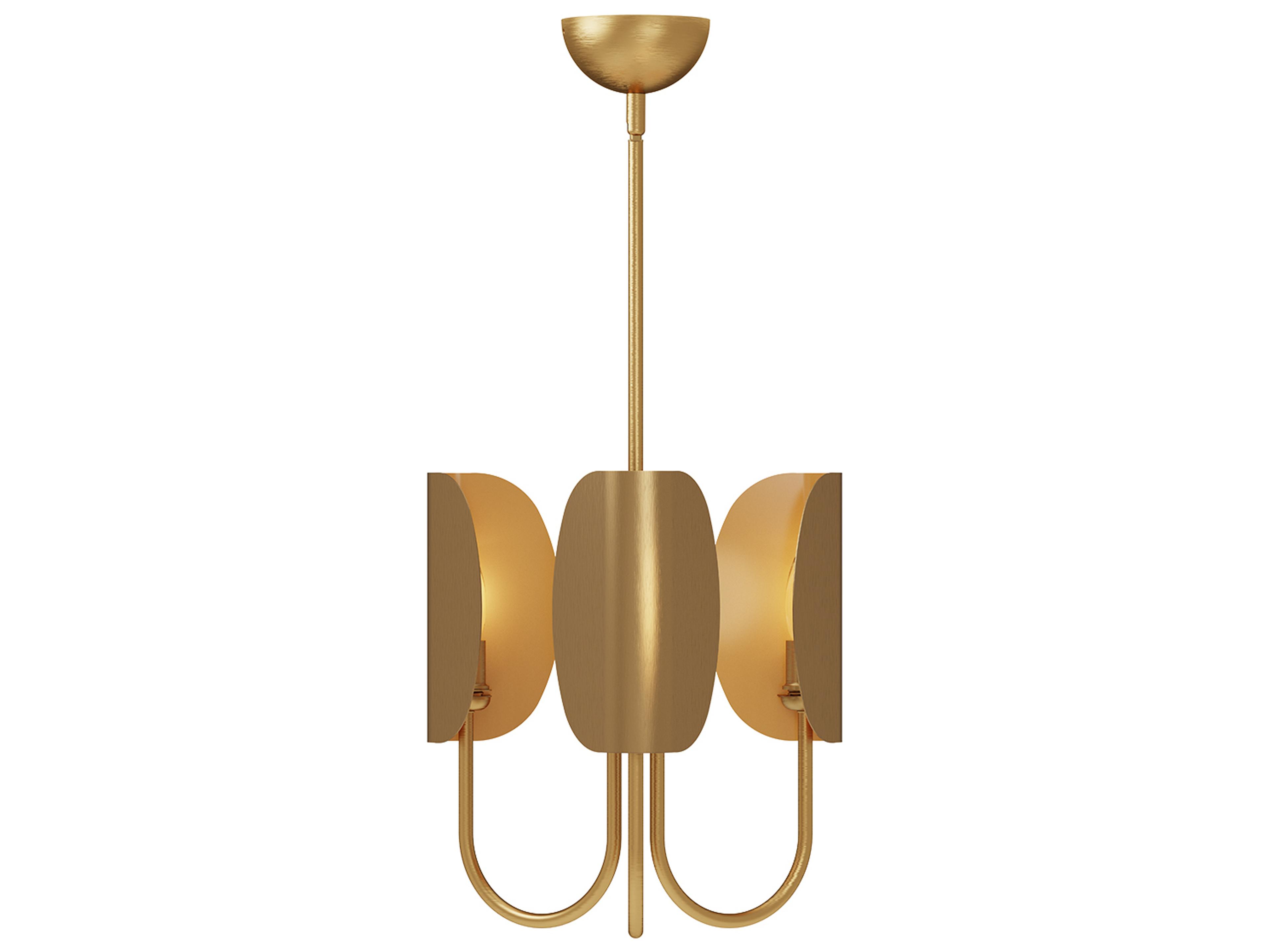 Alora Mood Seno 3-Light Aged Gold Geometric Chandelier