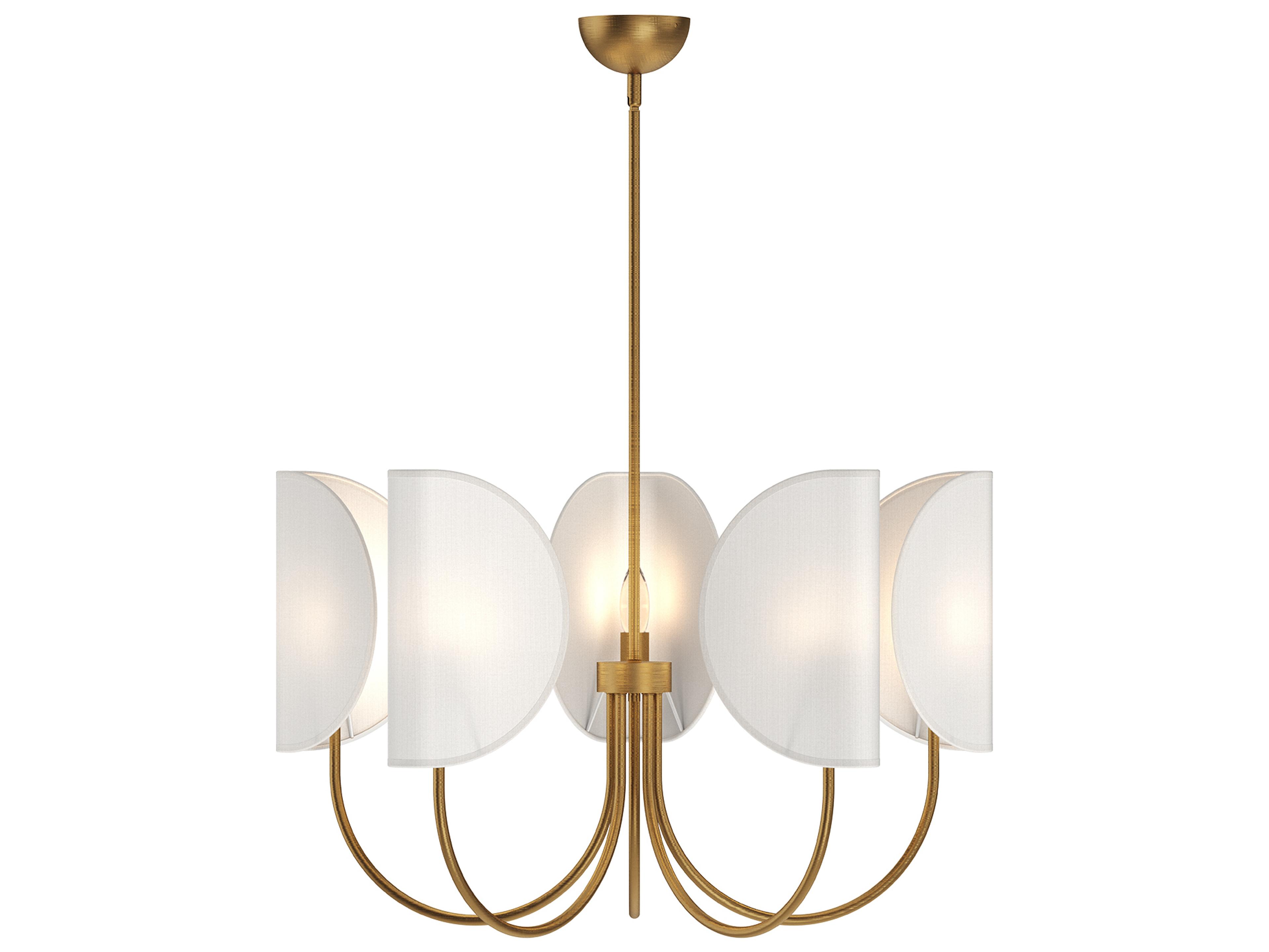 Alora Mood Seno 5-Light Aged Gold Geometric Chandelier