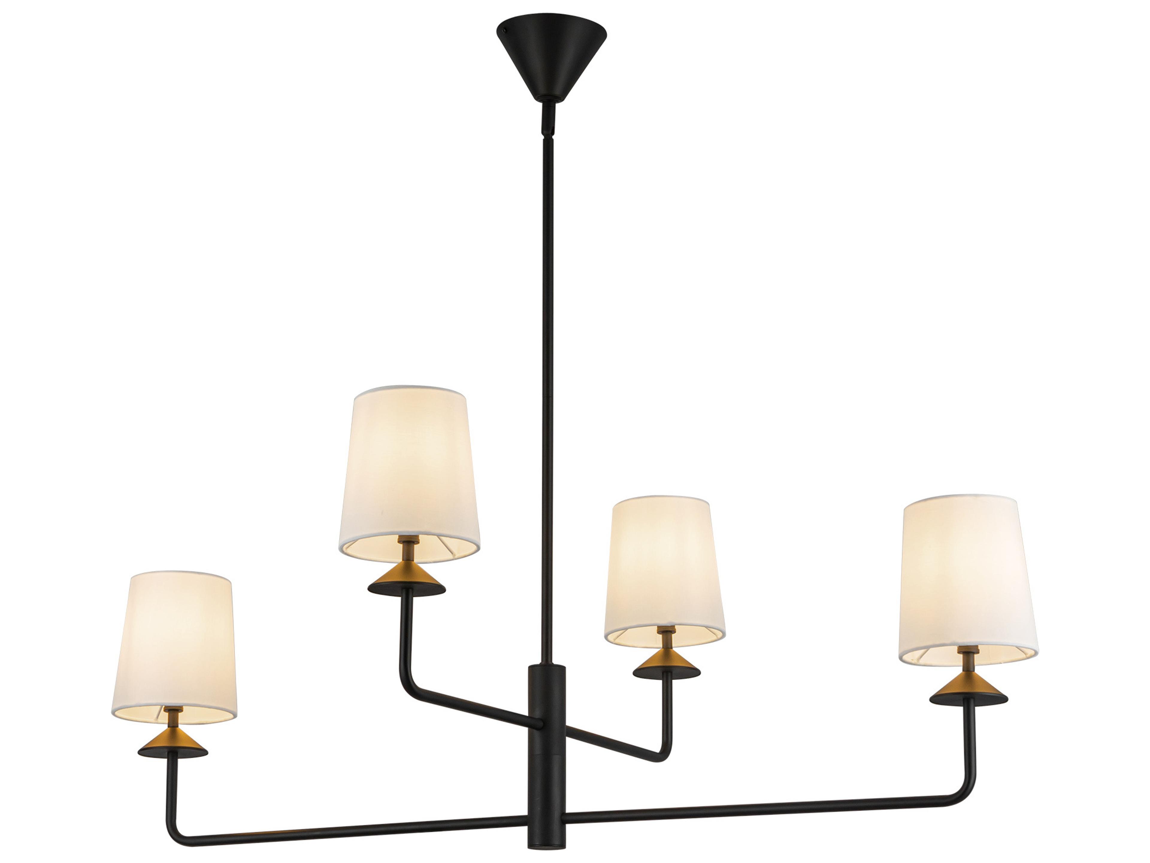 Alora Mood Bridgette 4-Light Matte Black Chandelier