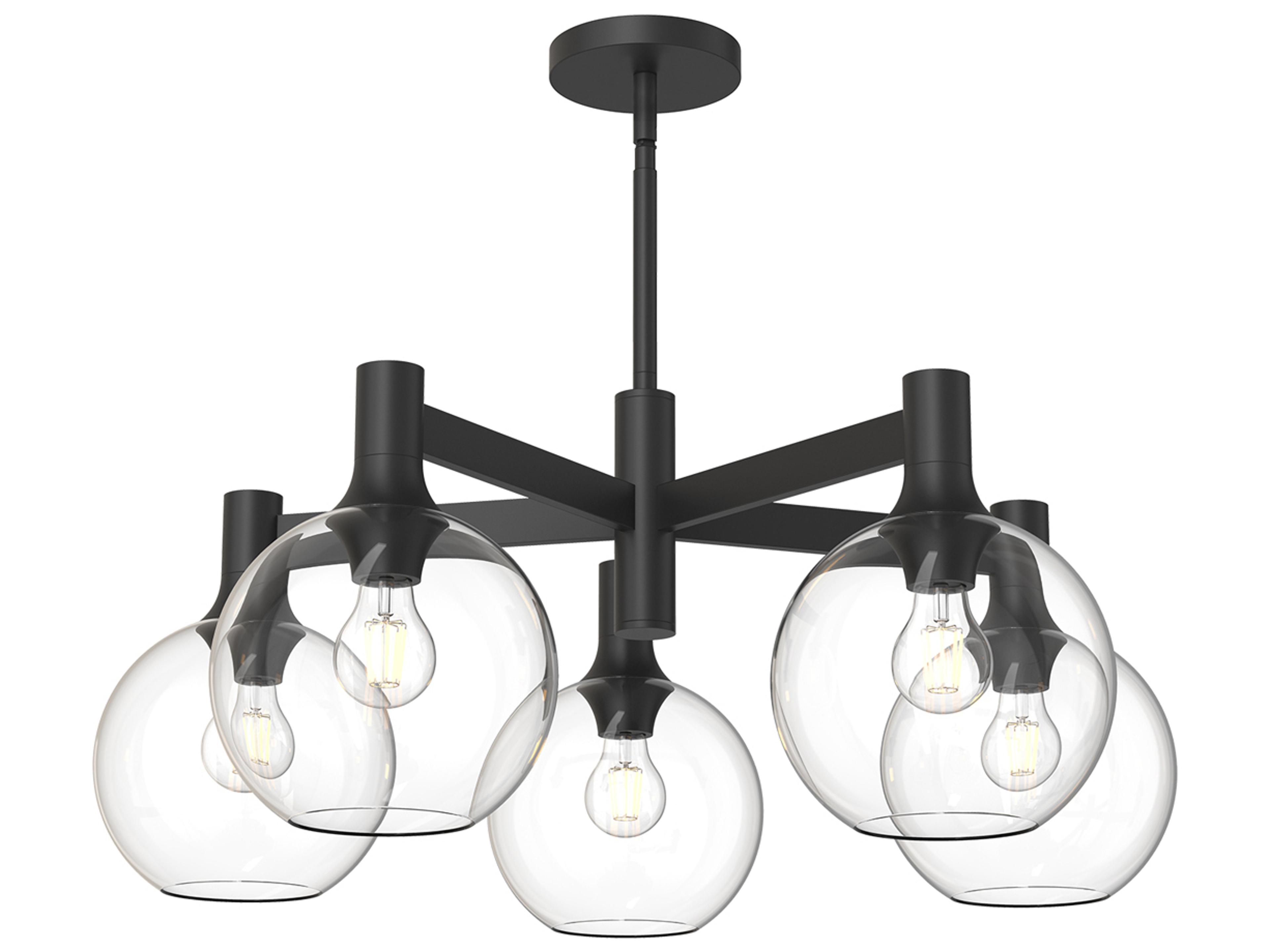 Alora Mood Castilla 5-Light Matte Black Globe Chandelier