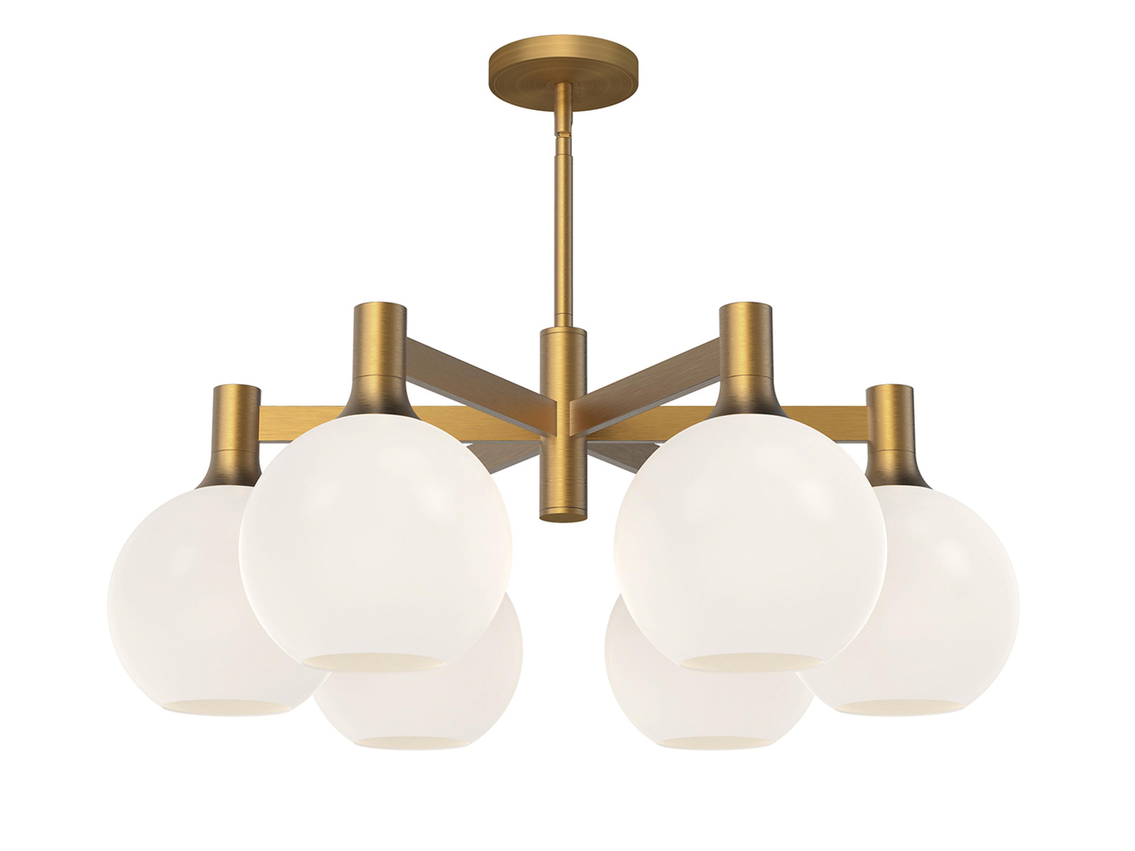 Alora Mood Castilla 6-Light Aged Gold Globe Chandelier
