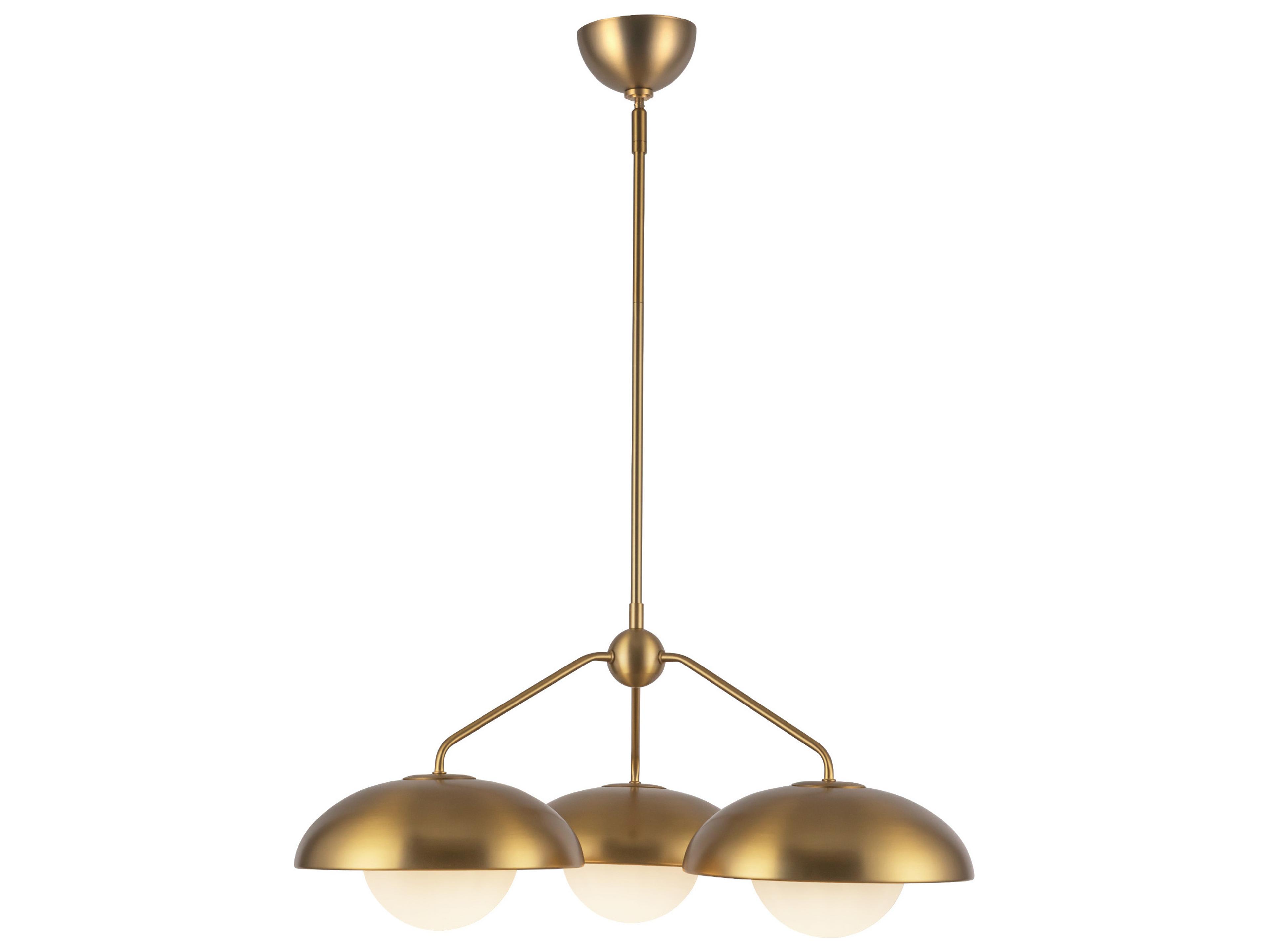 Alora Mood Rubio 3-Light Aged Gold Globe Chandelier