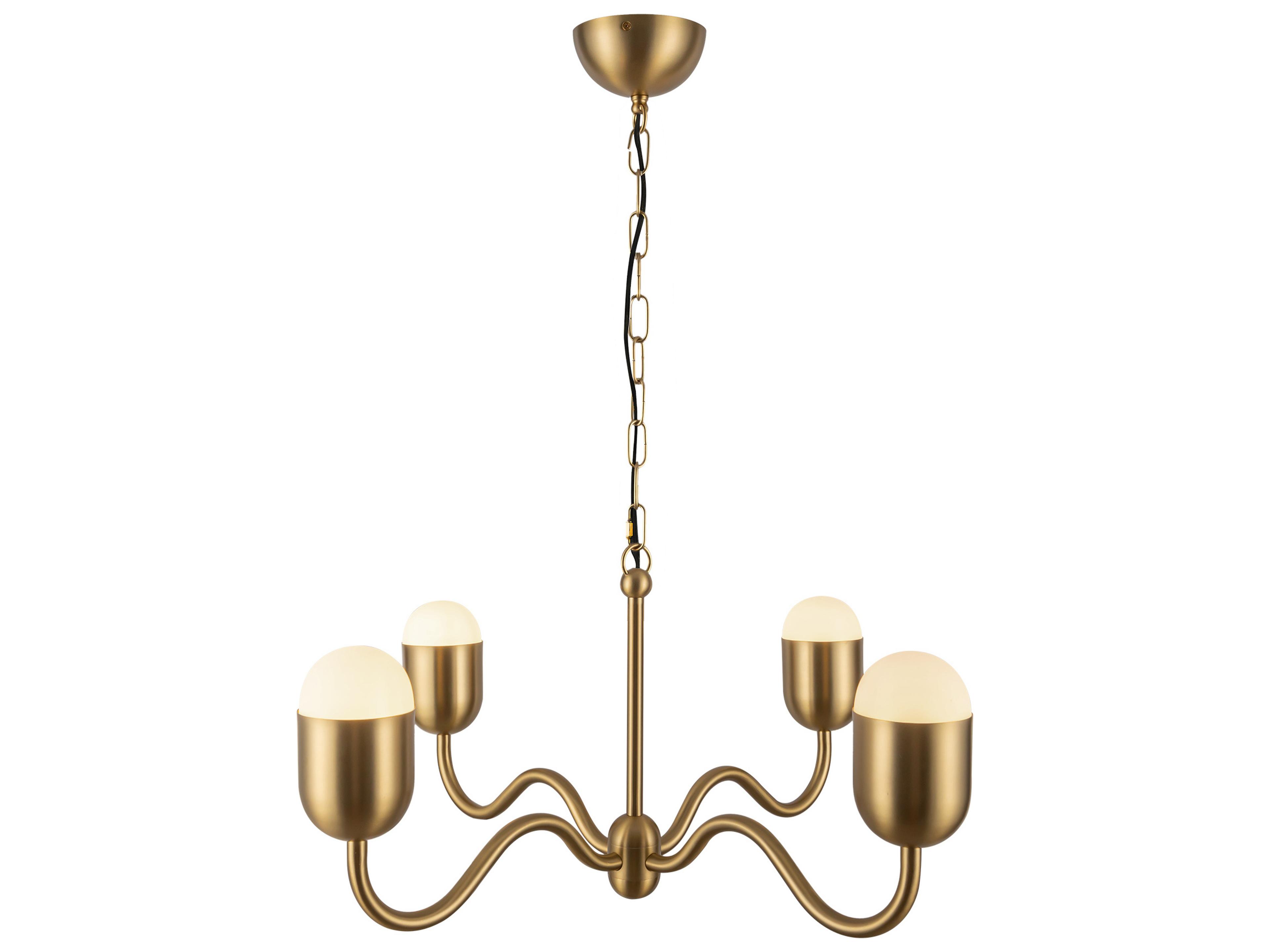 Alora Mood Effie 4-Light Brushed Gold Chandelier