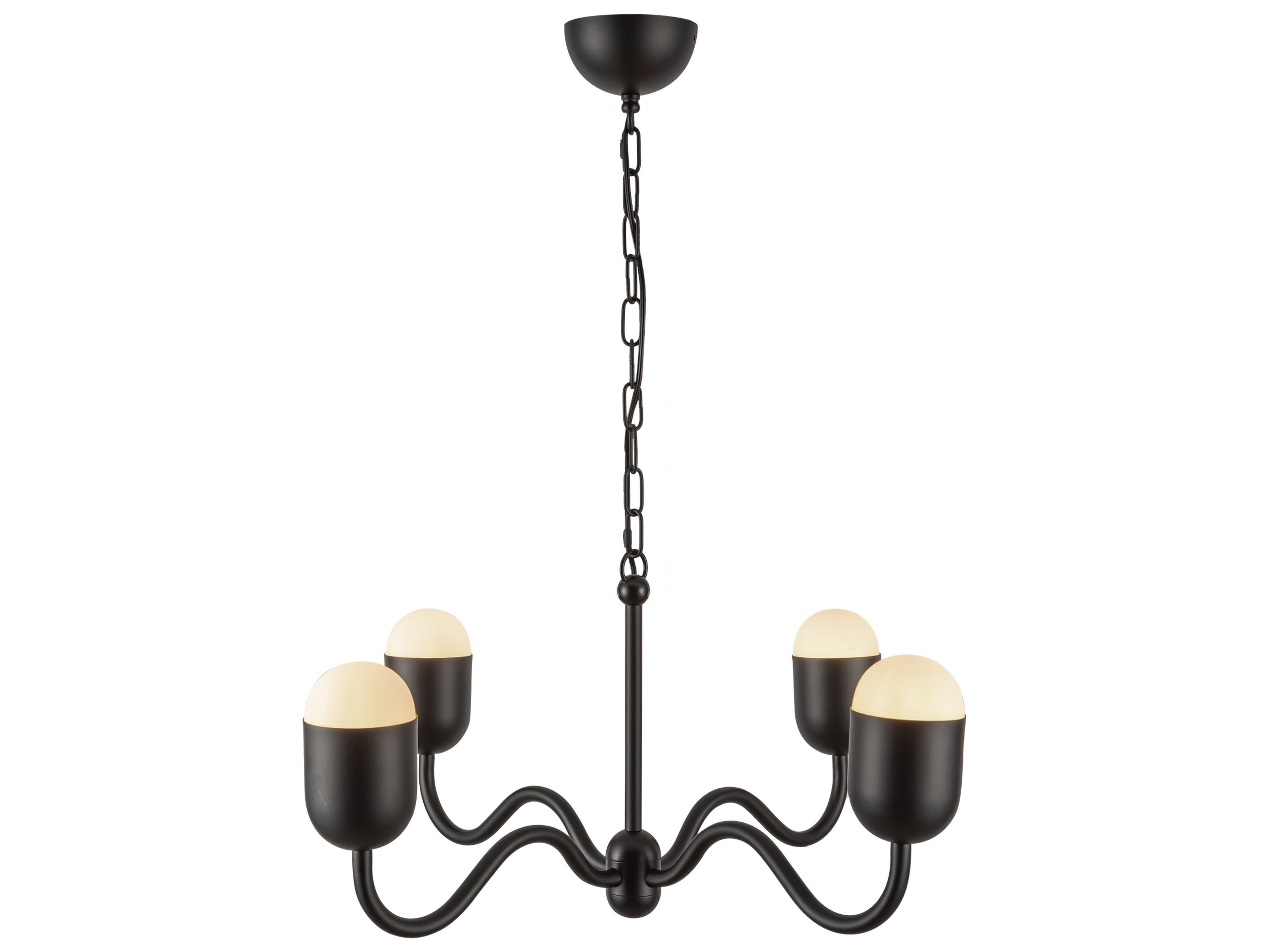 Alora Mood Effie 4-Light Matte Black Traditional Chandelier