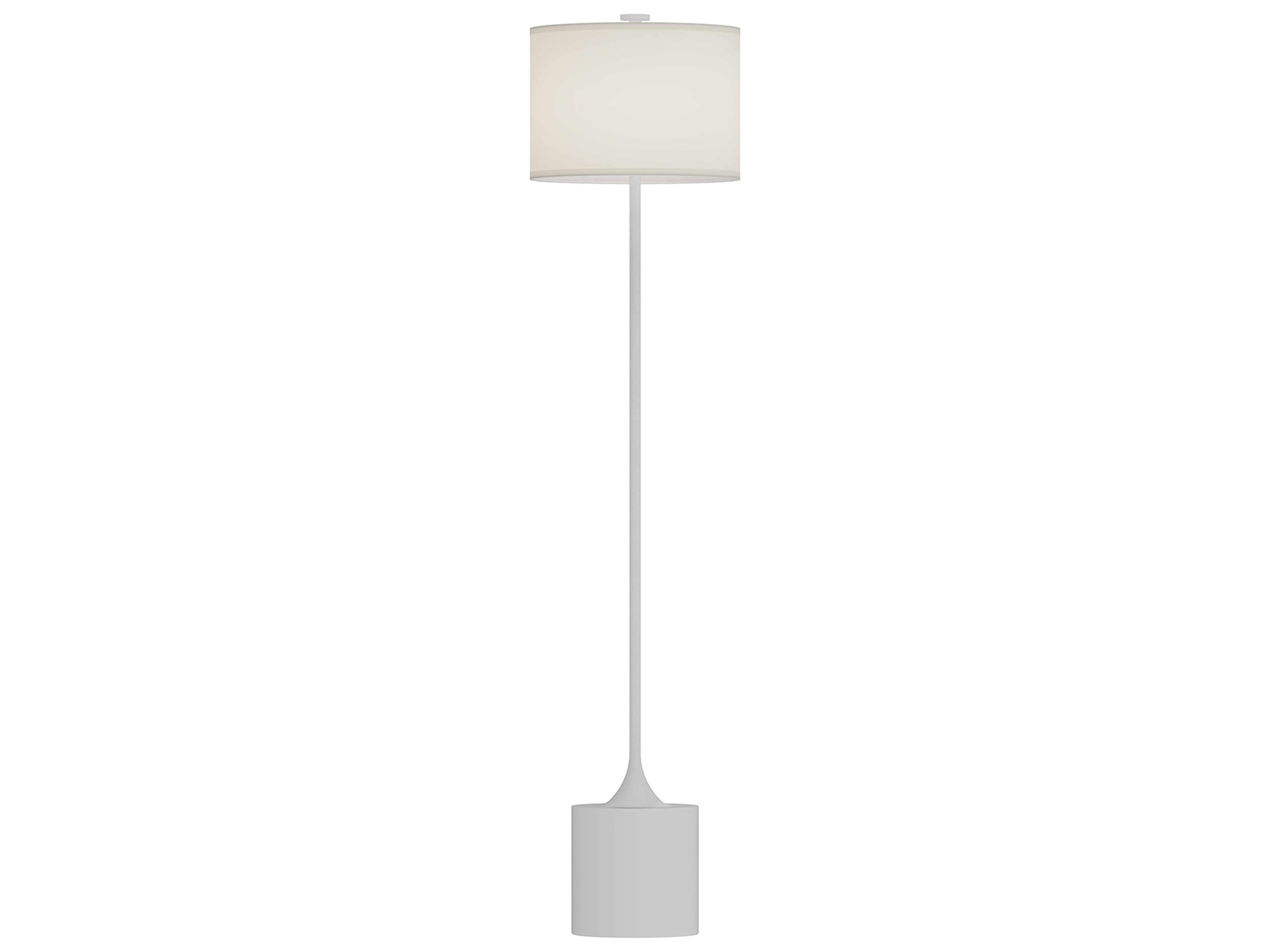 Alora Mood Issa White Ivory Linen Floor Lamp