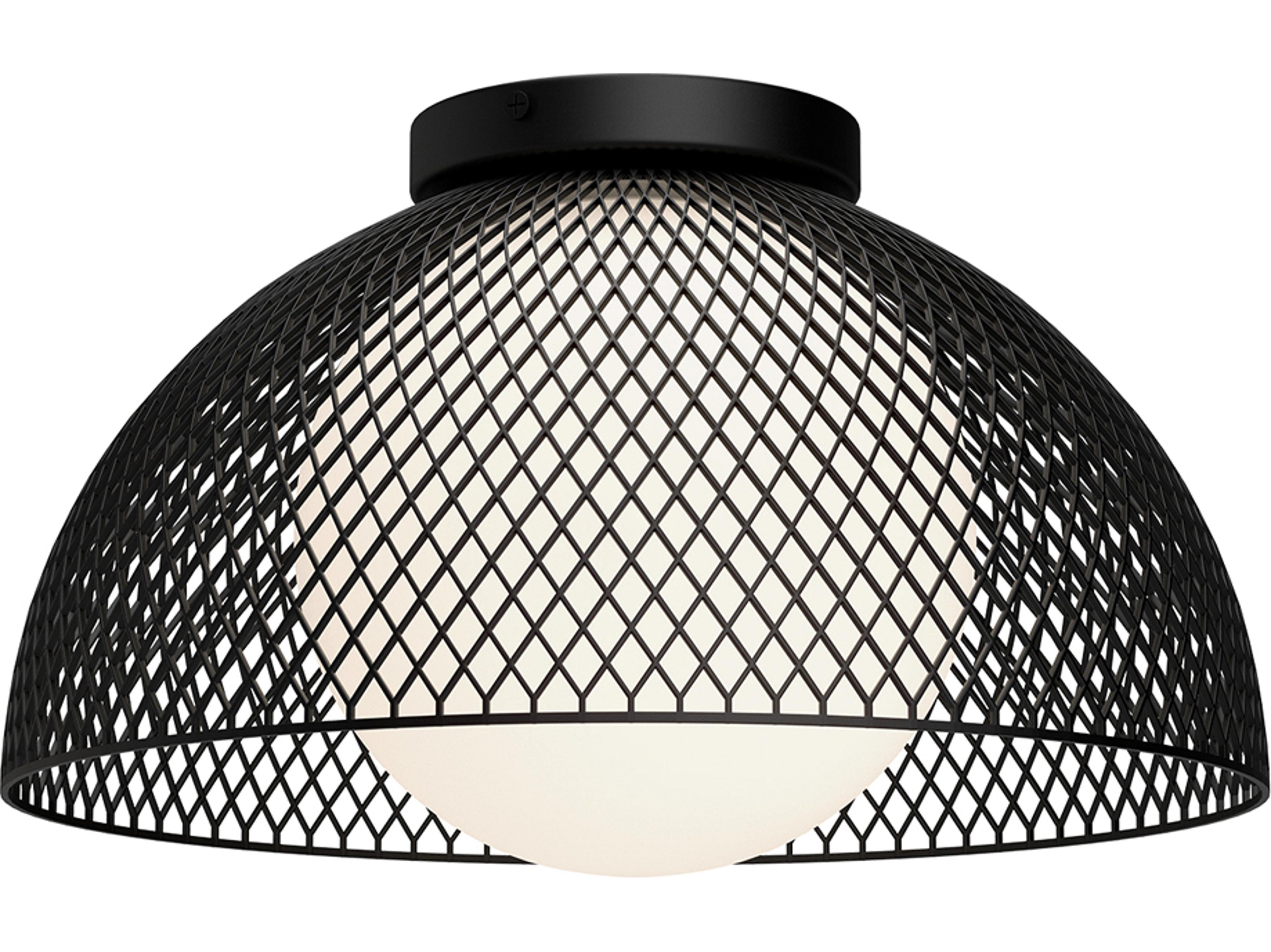 Alora Mood Haven 1-Light Matte Black Dome Flush Mount