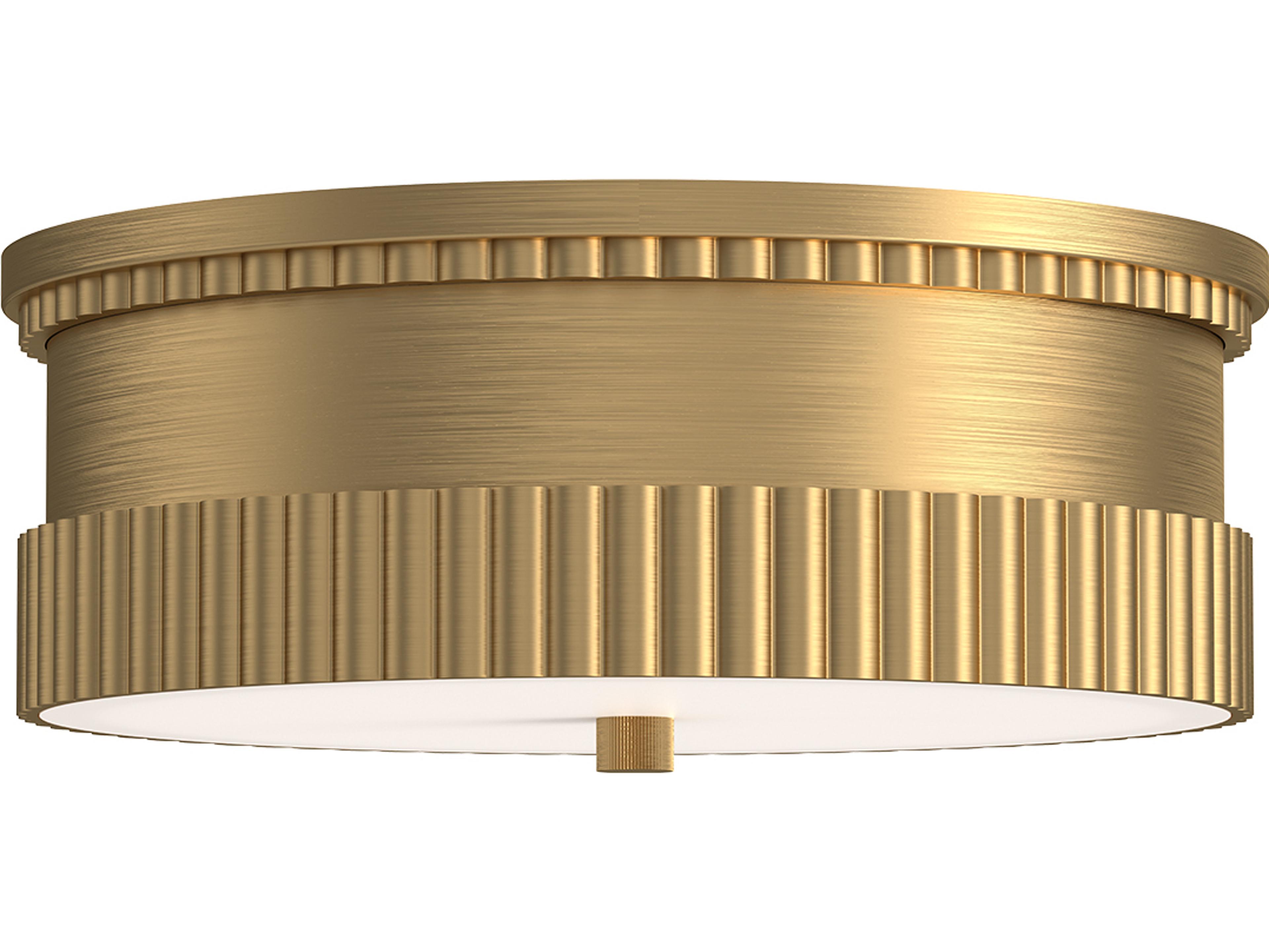 Alora Mood Rue 3-Light Brushed Gold Drum Flush Mount