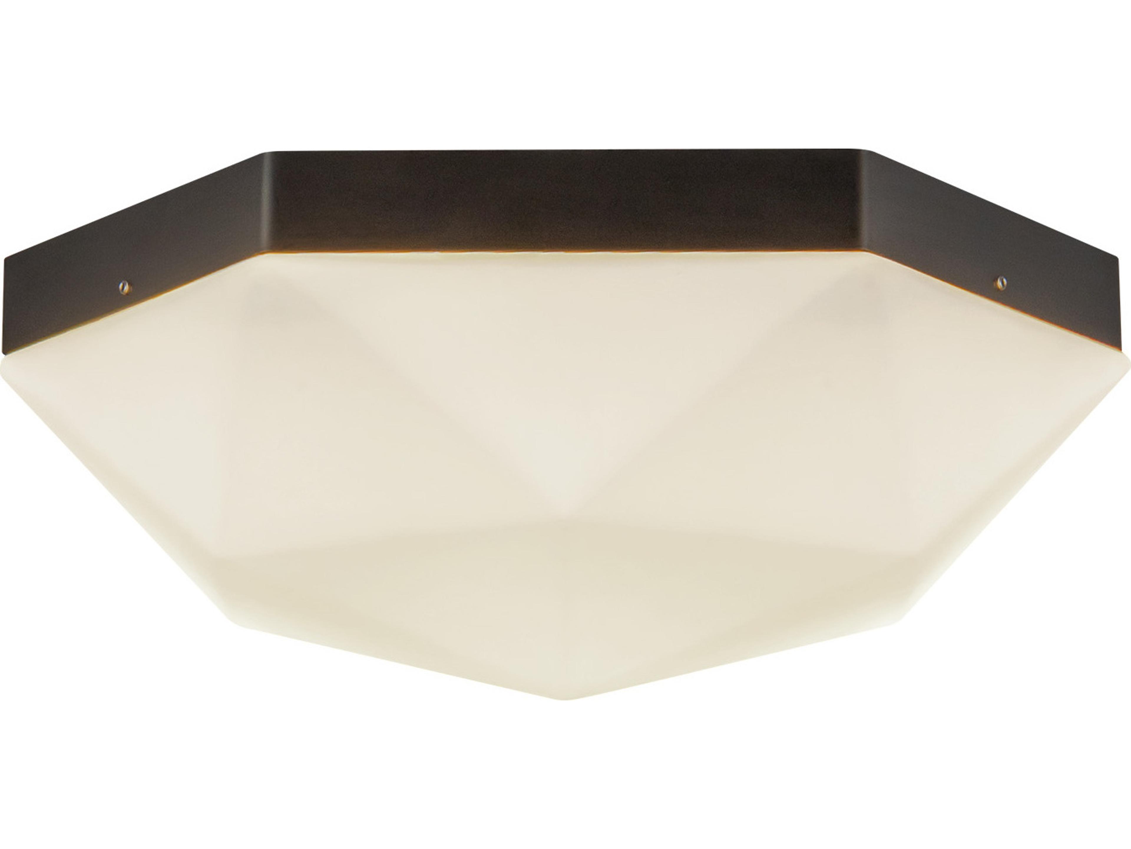 Alora Mood Krysta 2-Light Matte Black Geometric Flush Mount