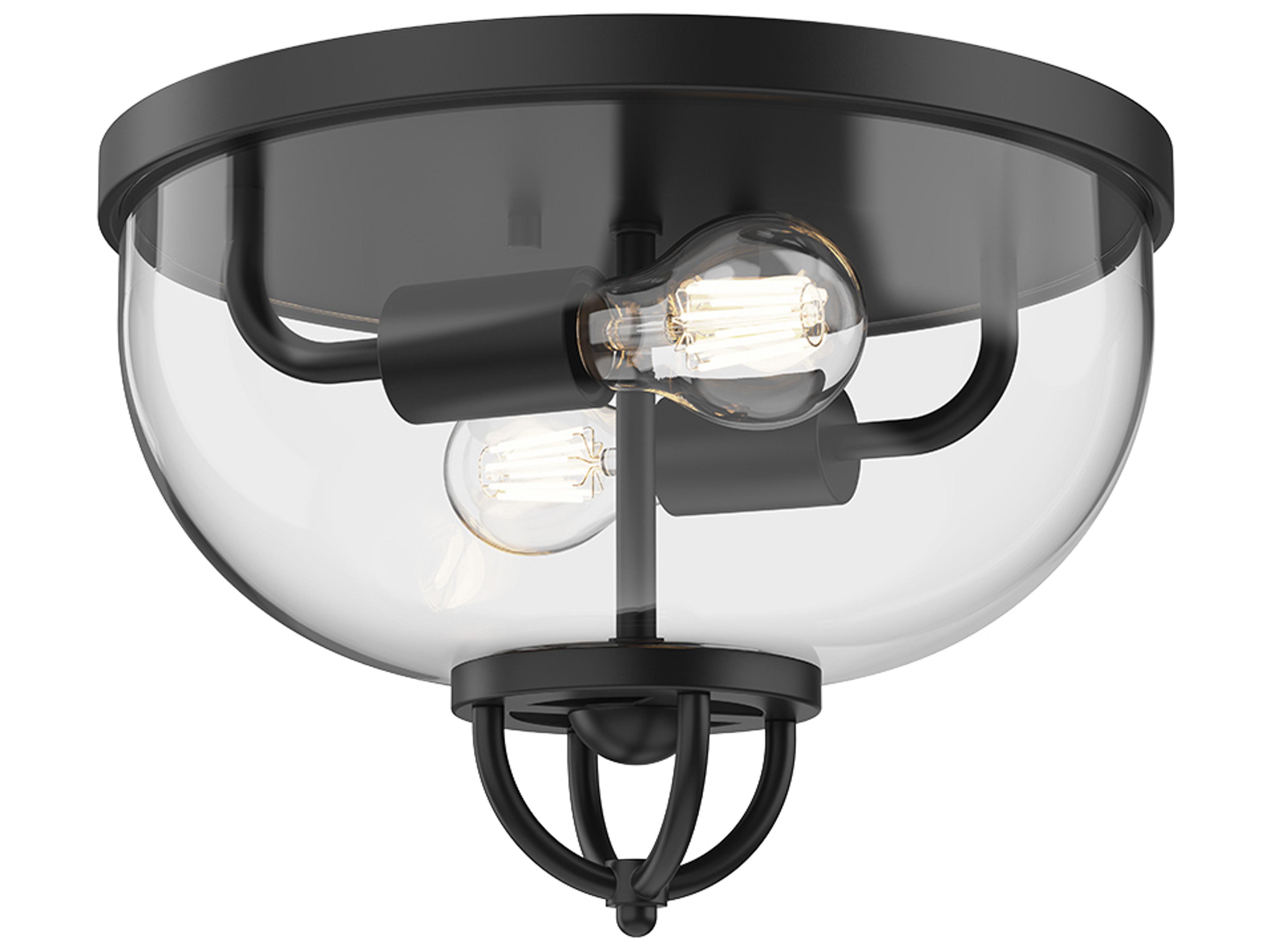 Alora Mood Lancaster 2-Light Matte Black Flush Mount