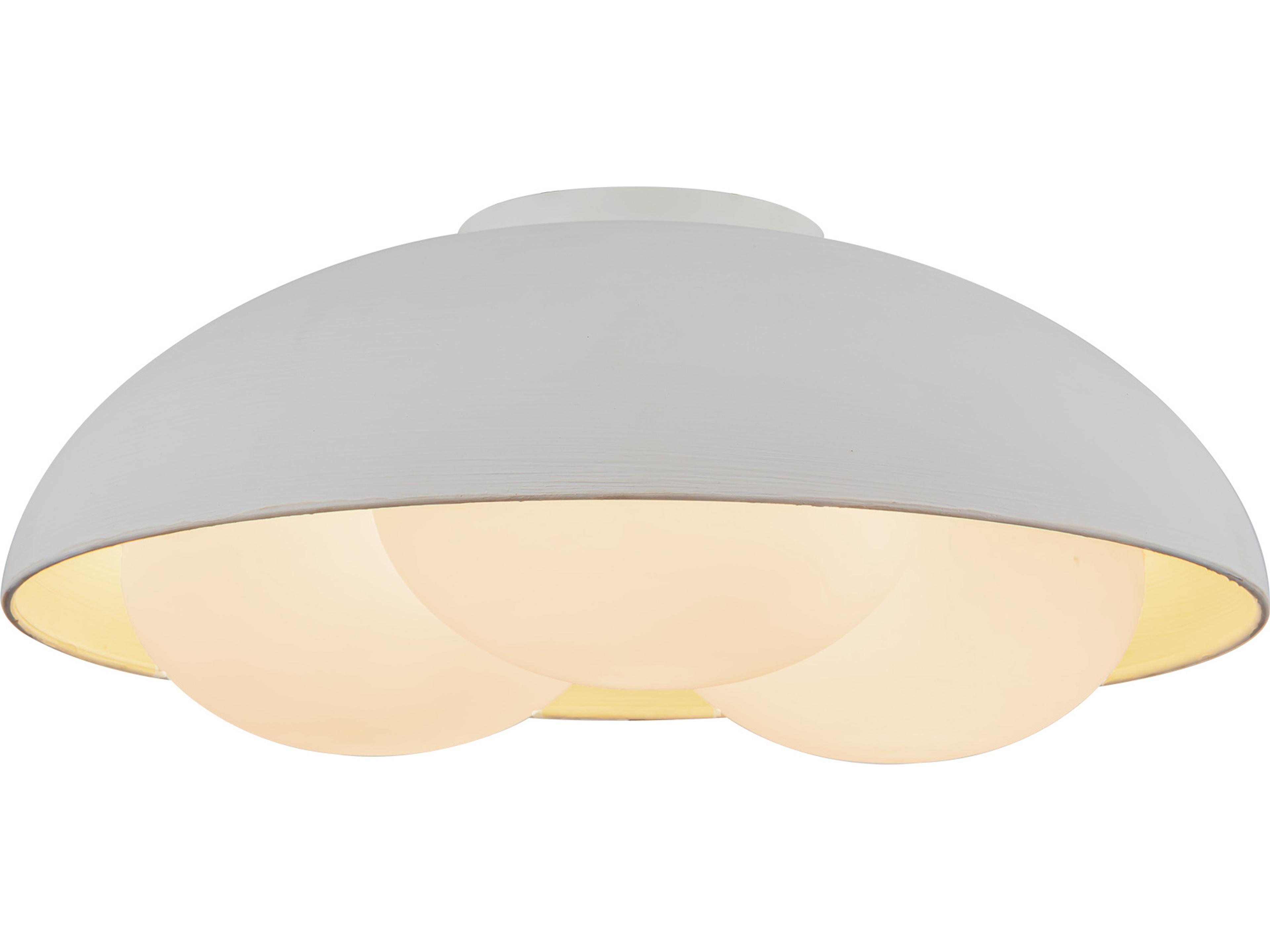Alora Mood Robyn 3-Light Antique White Dome Flush Mount