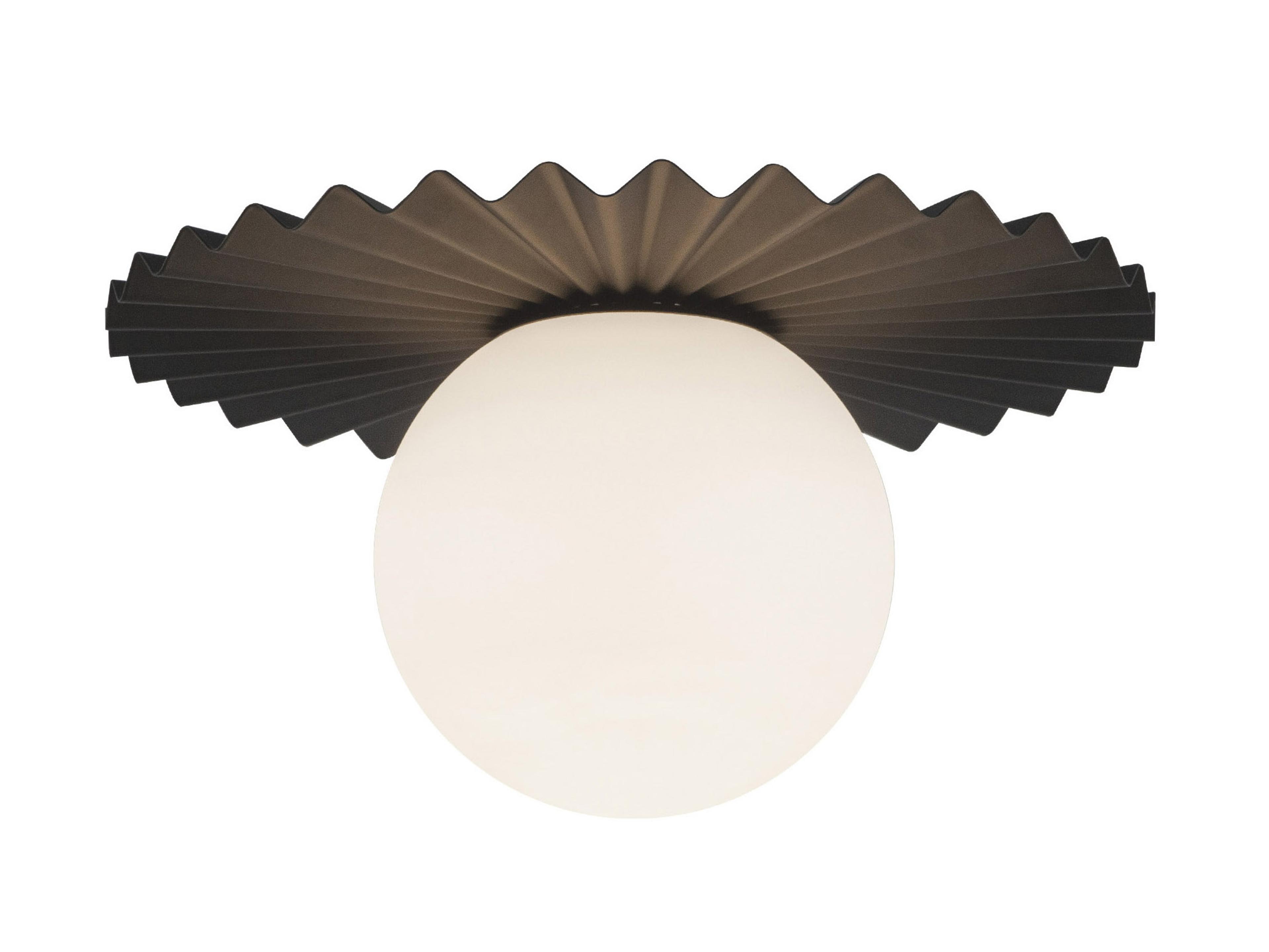 Alora Mood Plume 1-Light Matte Black Globe Flush Mount