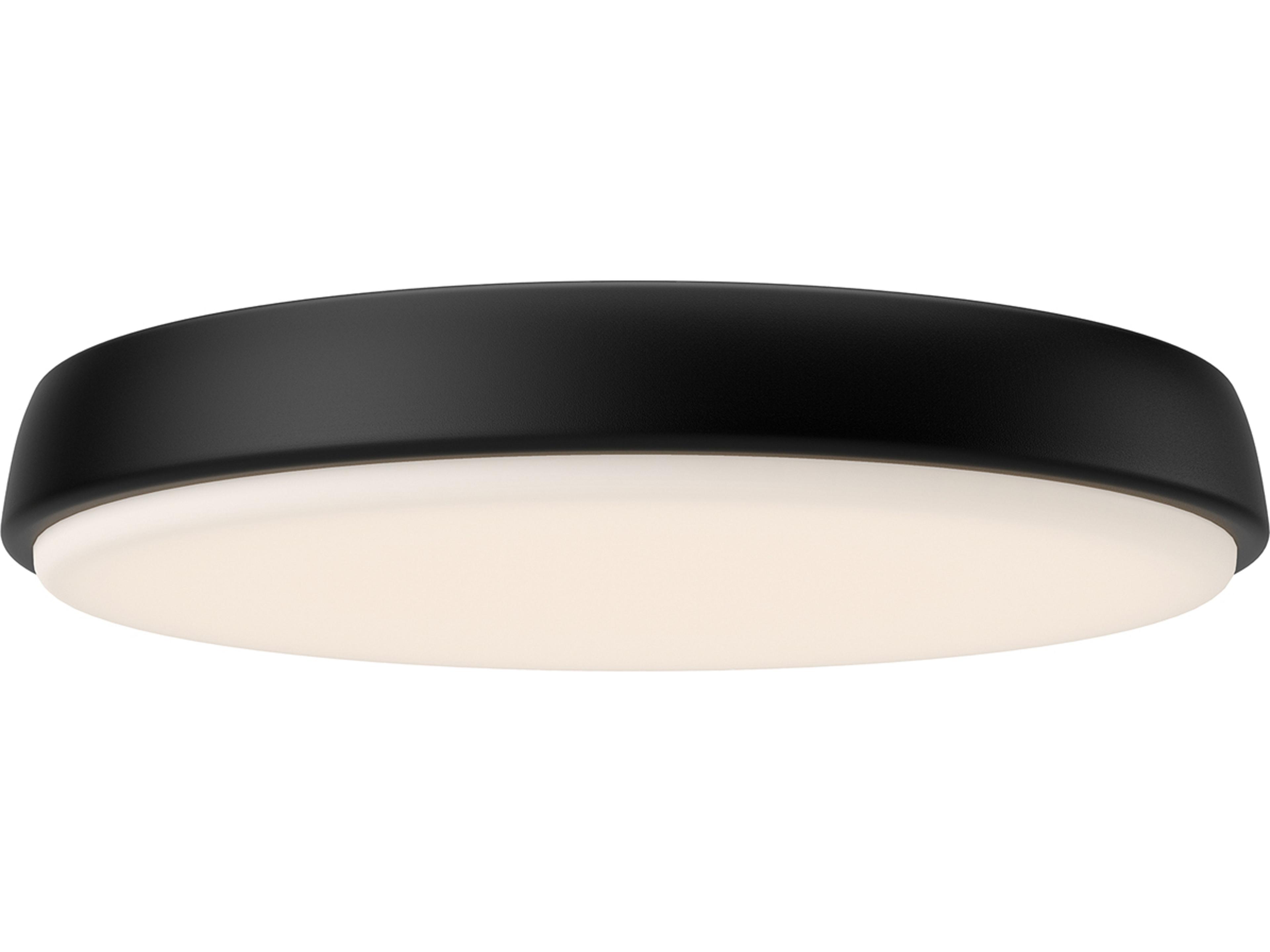 Alora Mood Laval Matte Black Round Flush Mount