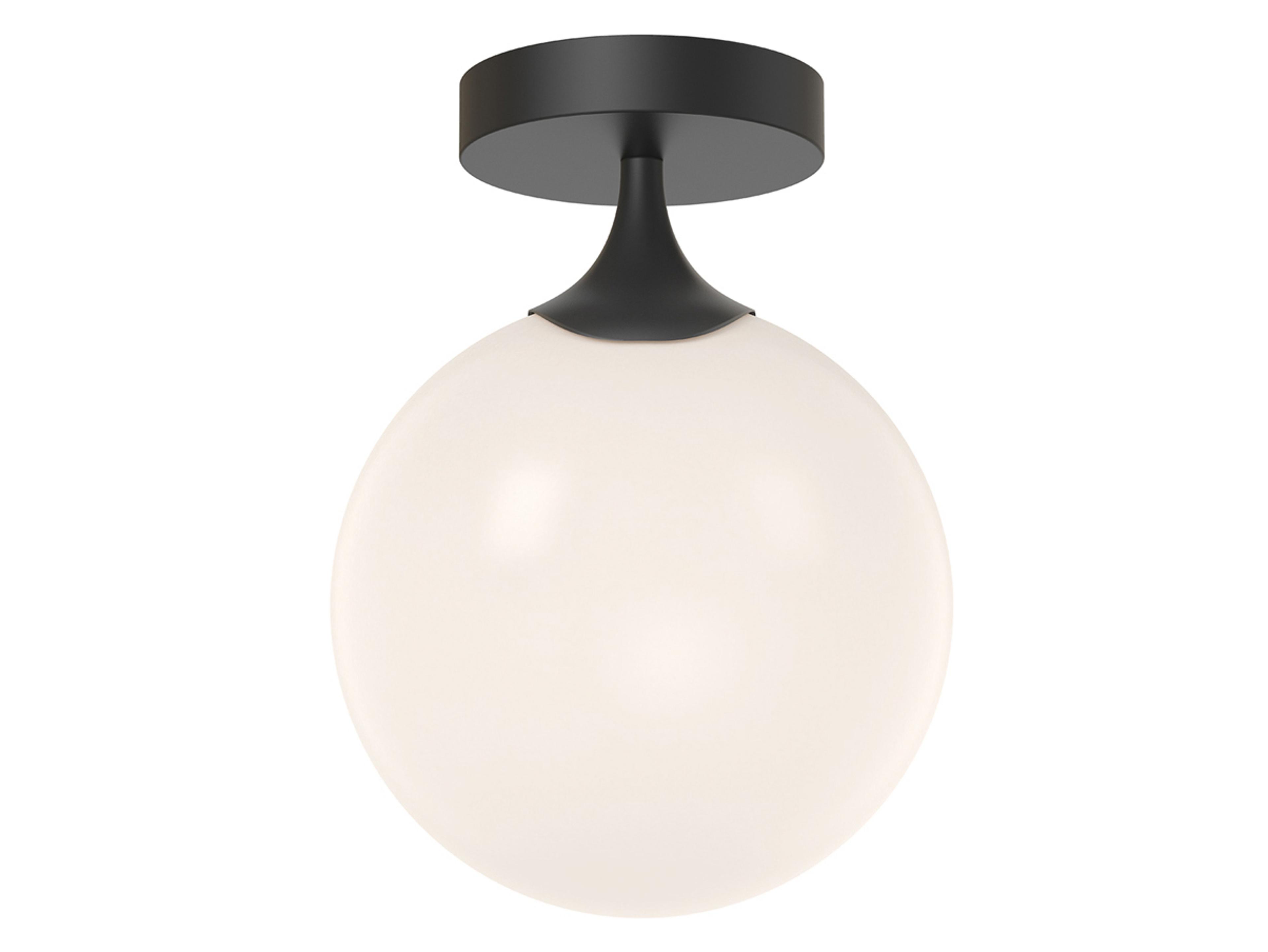 Alora Mood Nouveau 1-Light Matte Black Globe Flush Mount