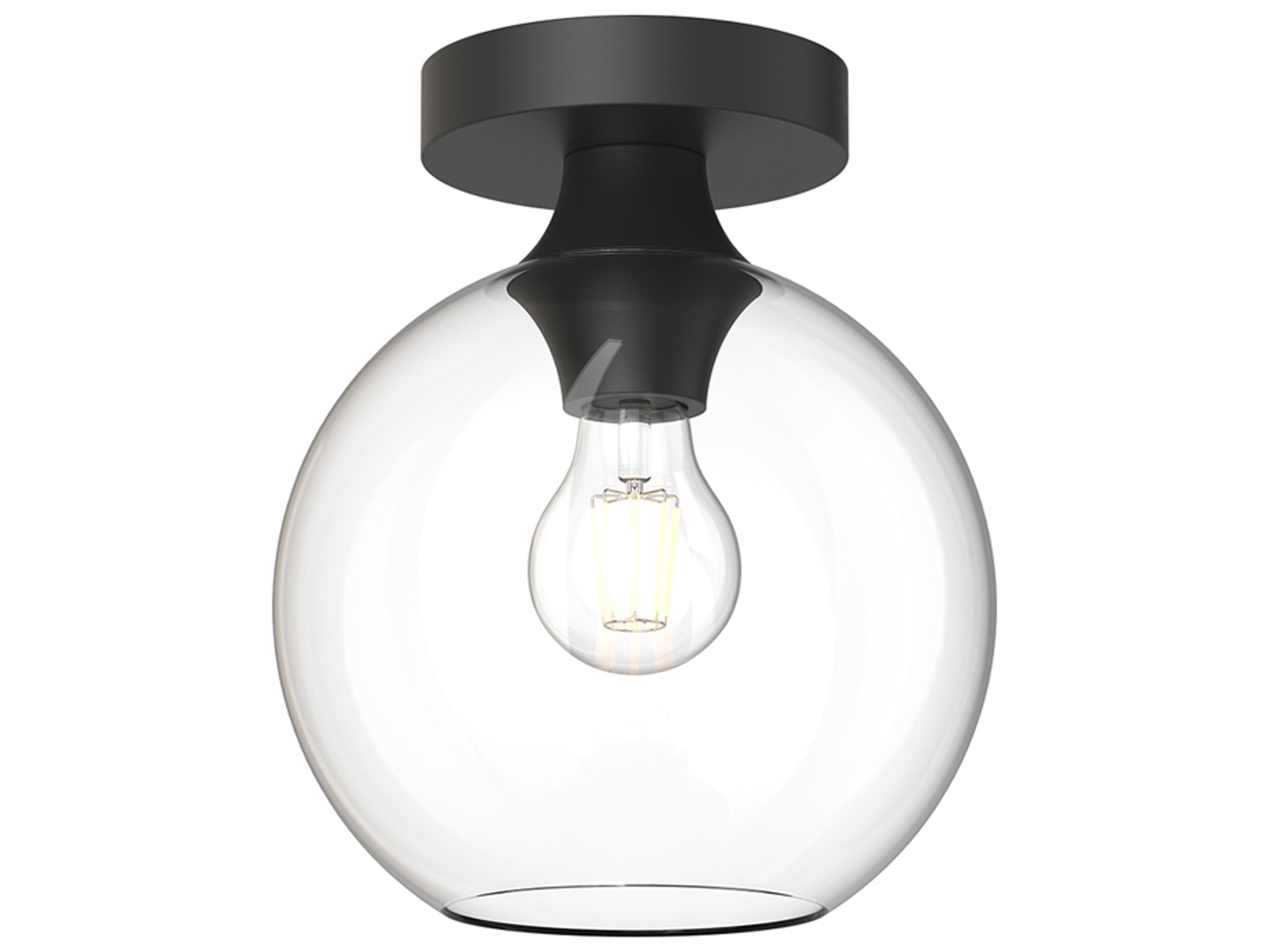 Alora Mood Castilla 1-Light Matte Black Globe Flush Mount