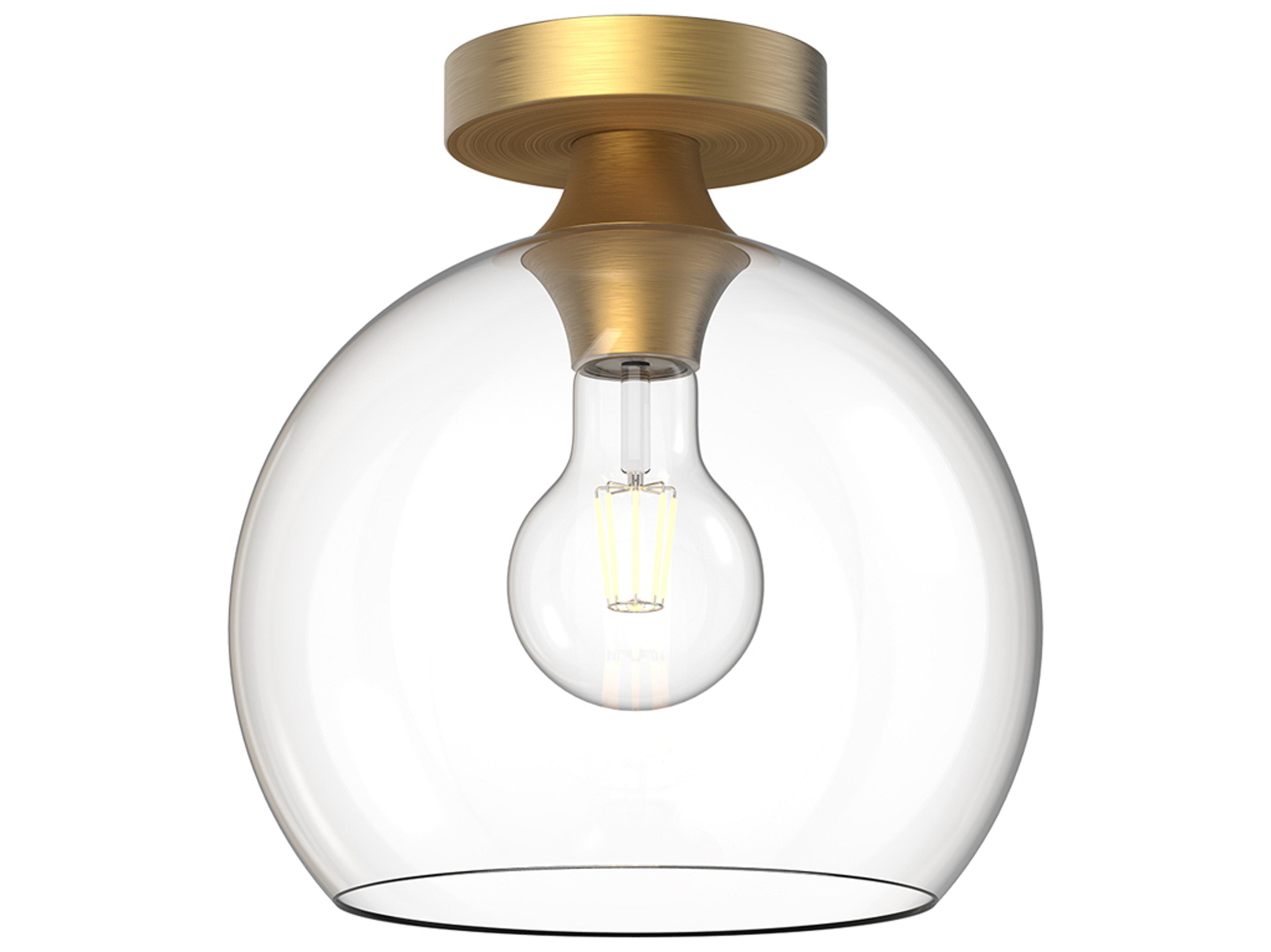 Alora Mood Castilla 1-Light Aged Gold Globe Flush Mount
