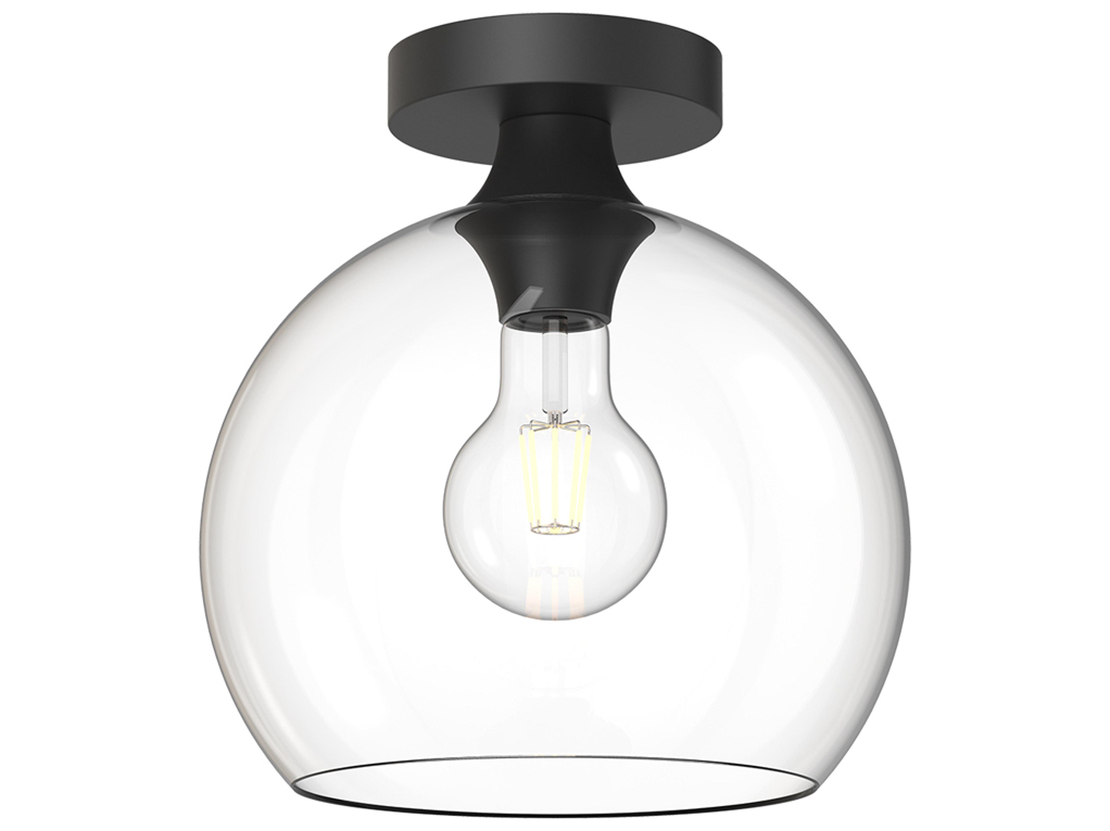 Alora Mood Castilla 1-Light Matte Black Globe Flush Mount