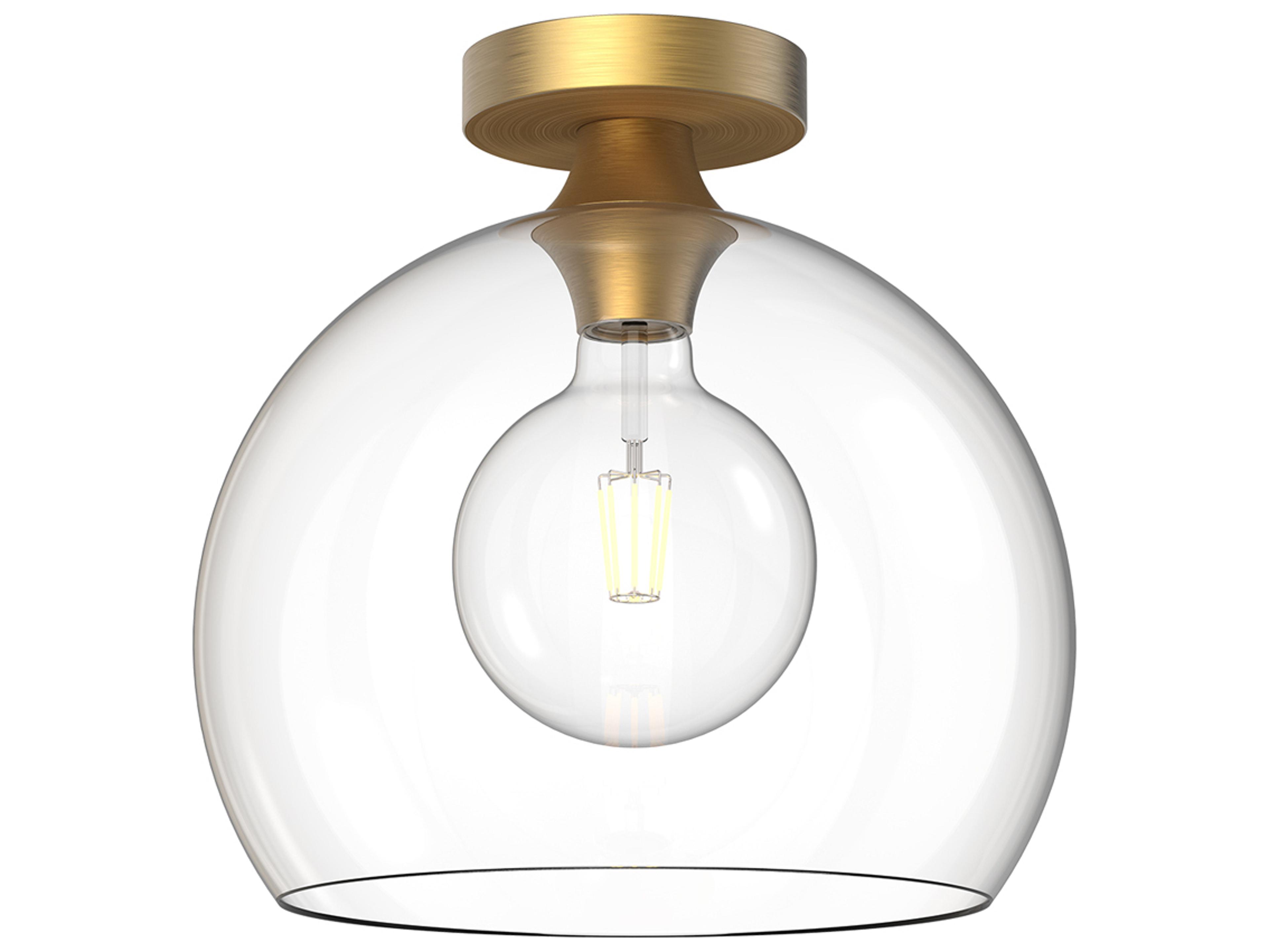 Alora Mood Castilla 1-Light Aged Gold Globe Flush Mount