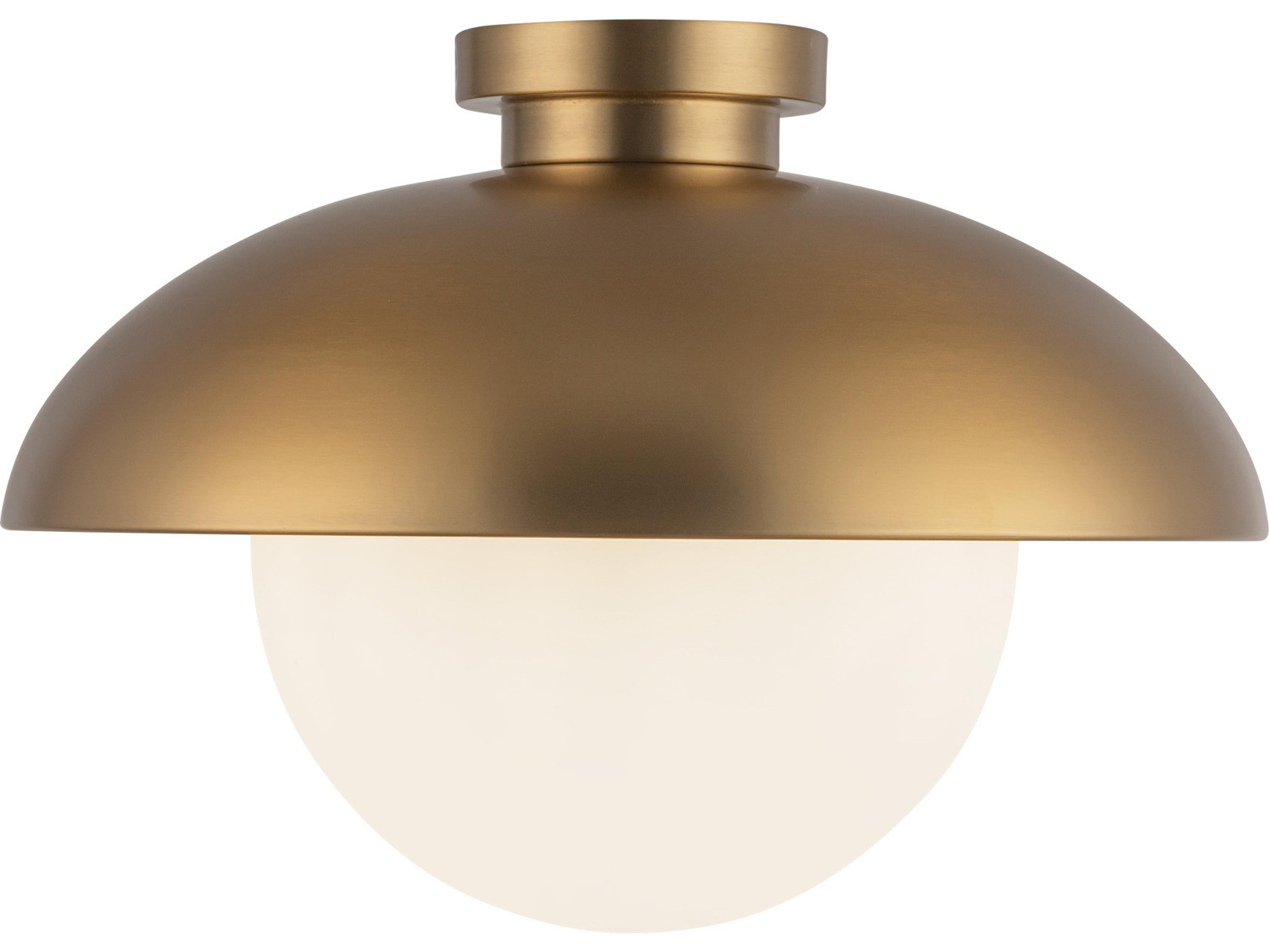 Alora Mood Rubio 1-Light Aged Gold Globe Flush Mount