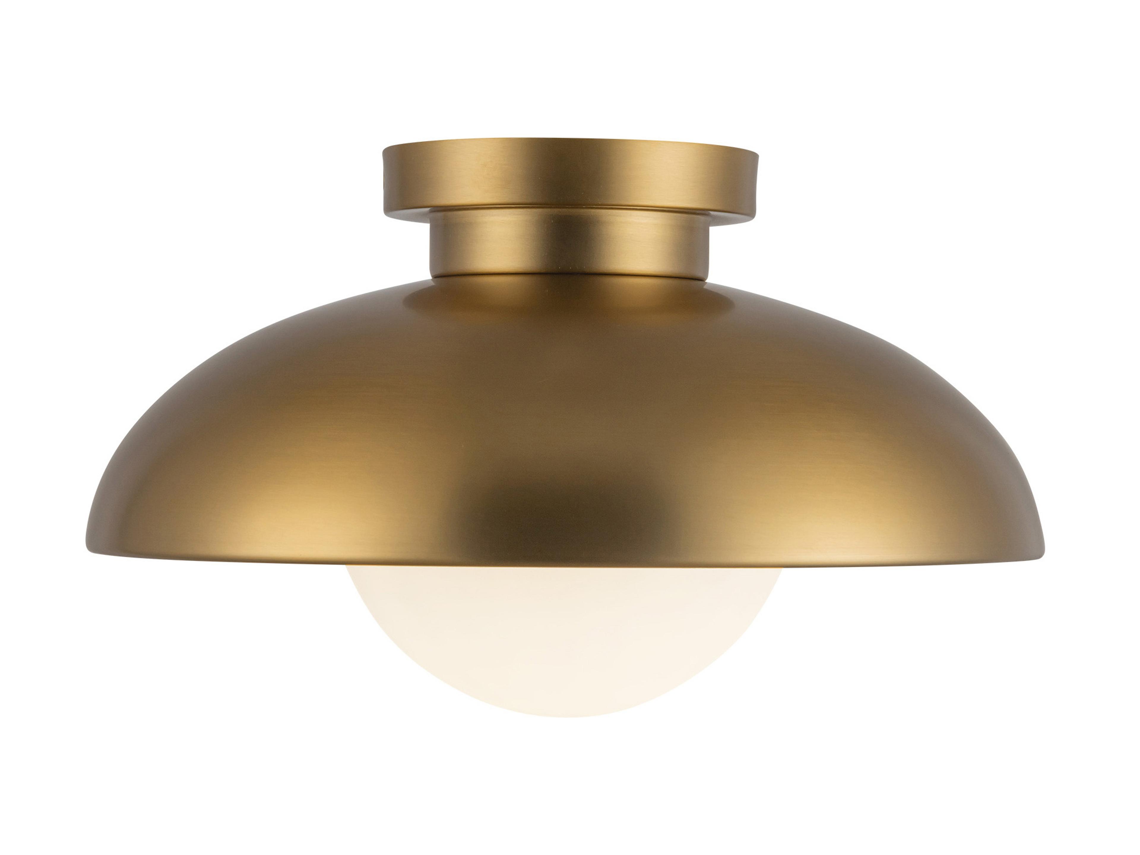 Alora Mood Rubio 1-Light Aged Gold Globe Flush Mount